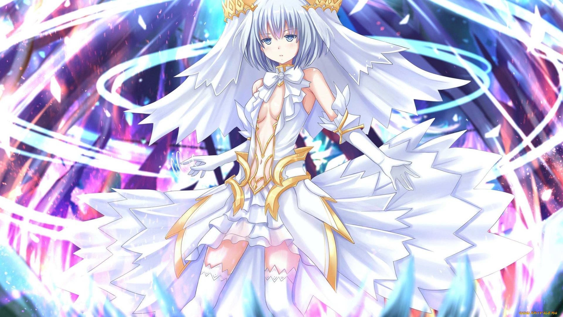 аниме, date, a, live, фон, взгляд, девушка