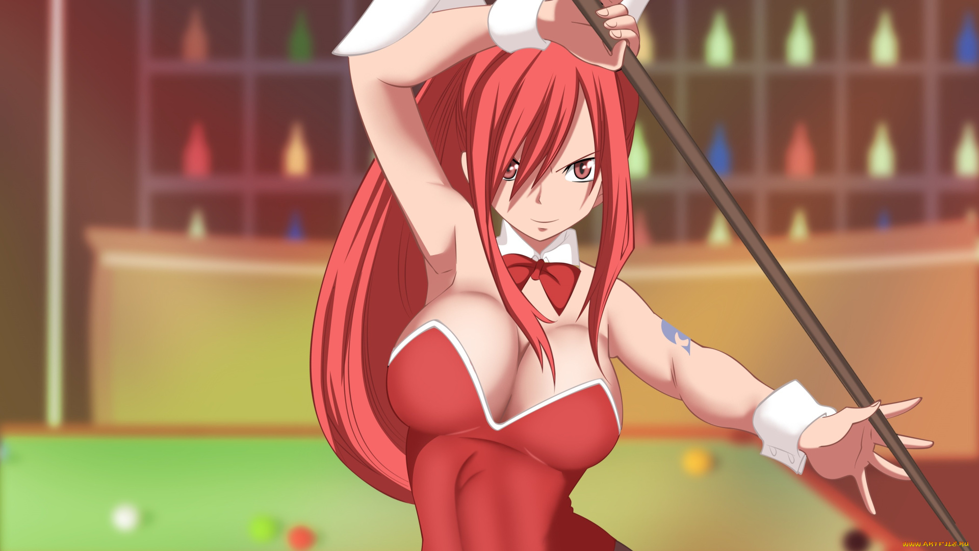 аниме, fairy, tail, mahou, erza