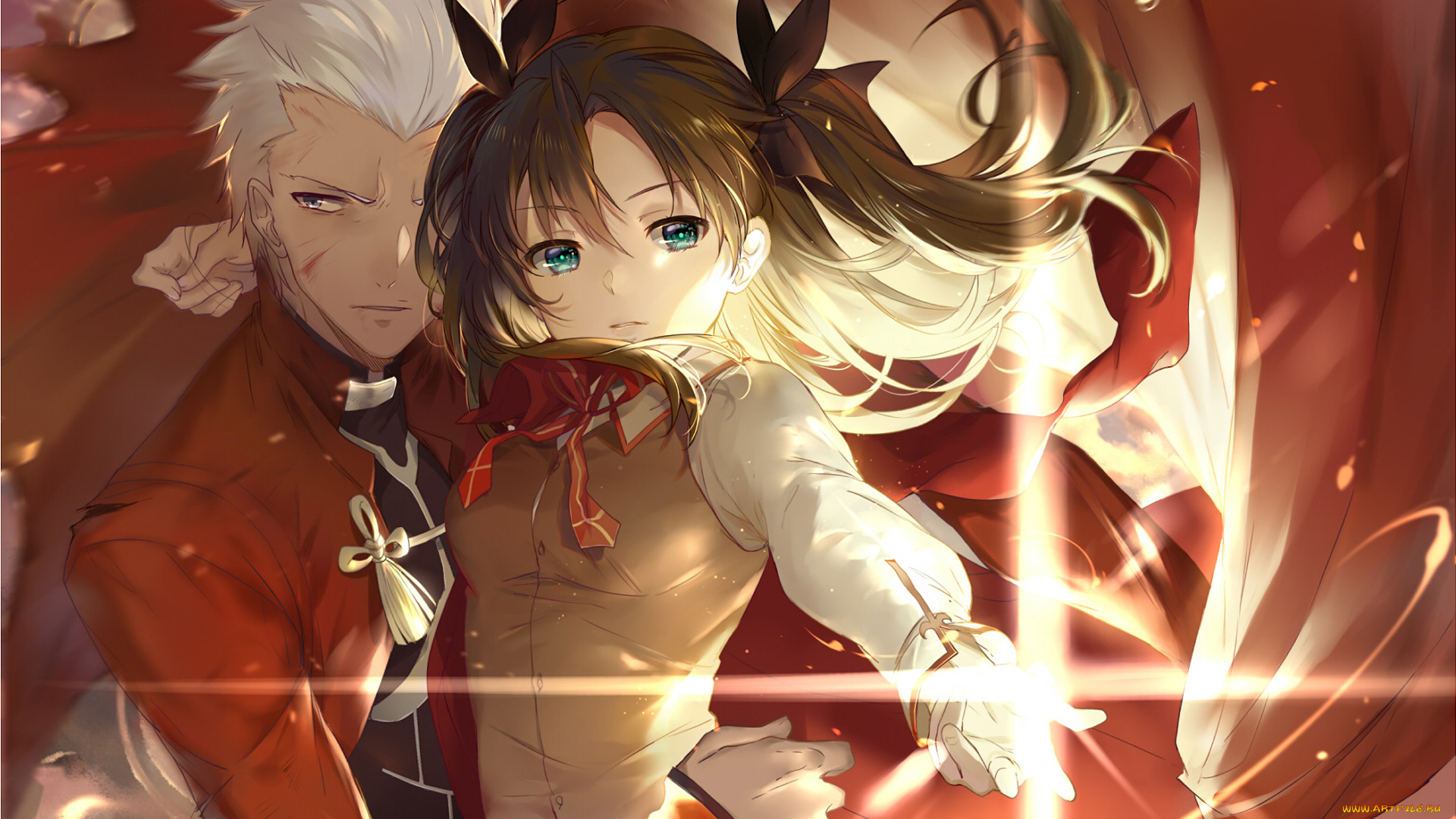 аниме, fate, stay, night, рин, арчер