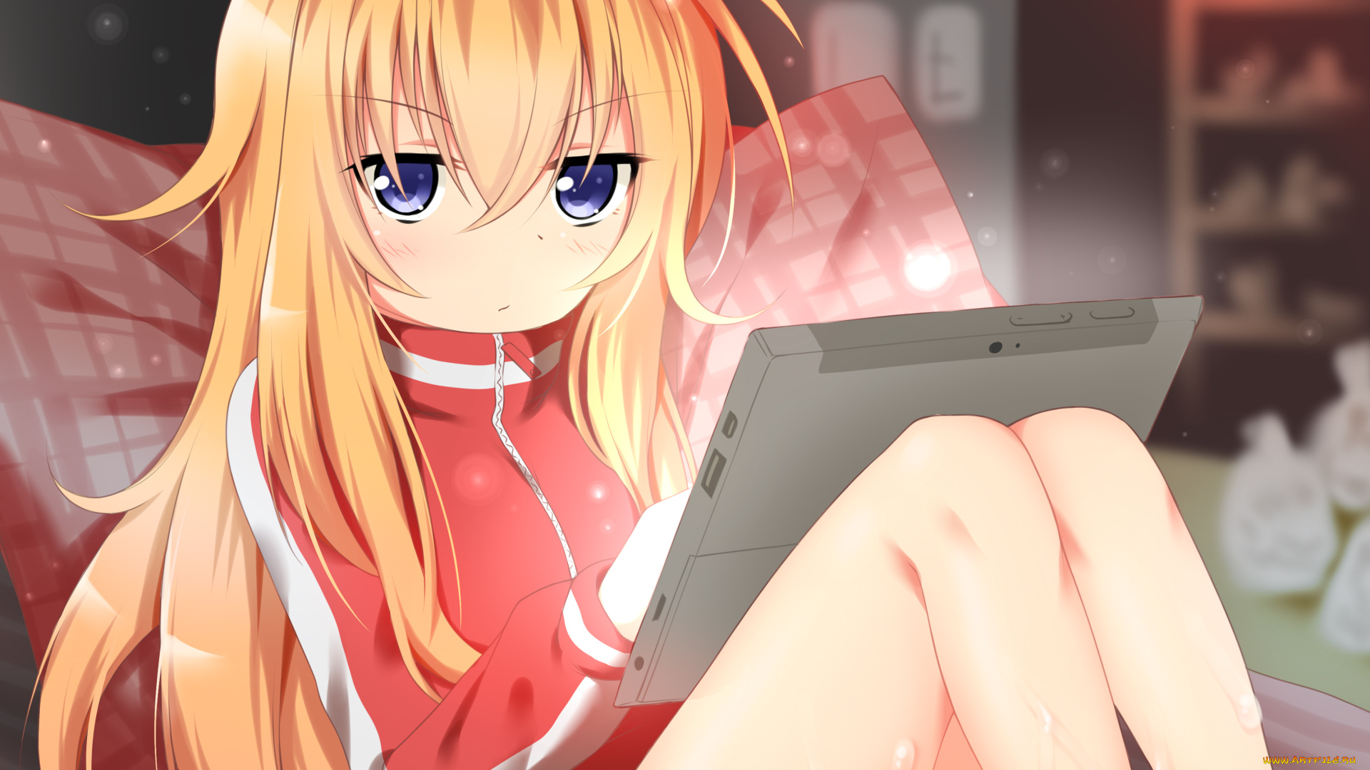 аниме, gabriel, dropout, фон, взгляд, девушка