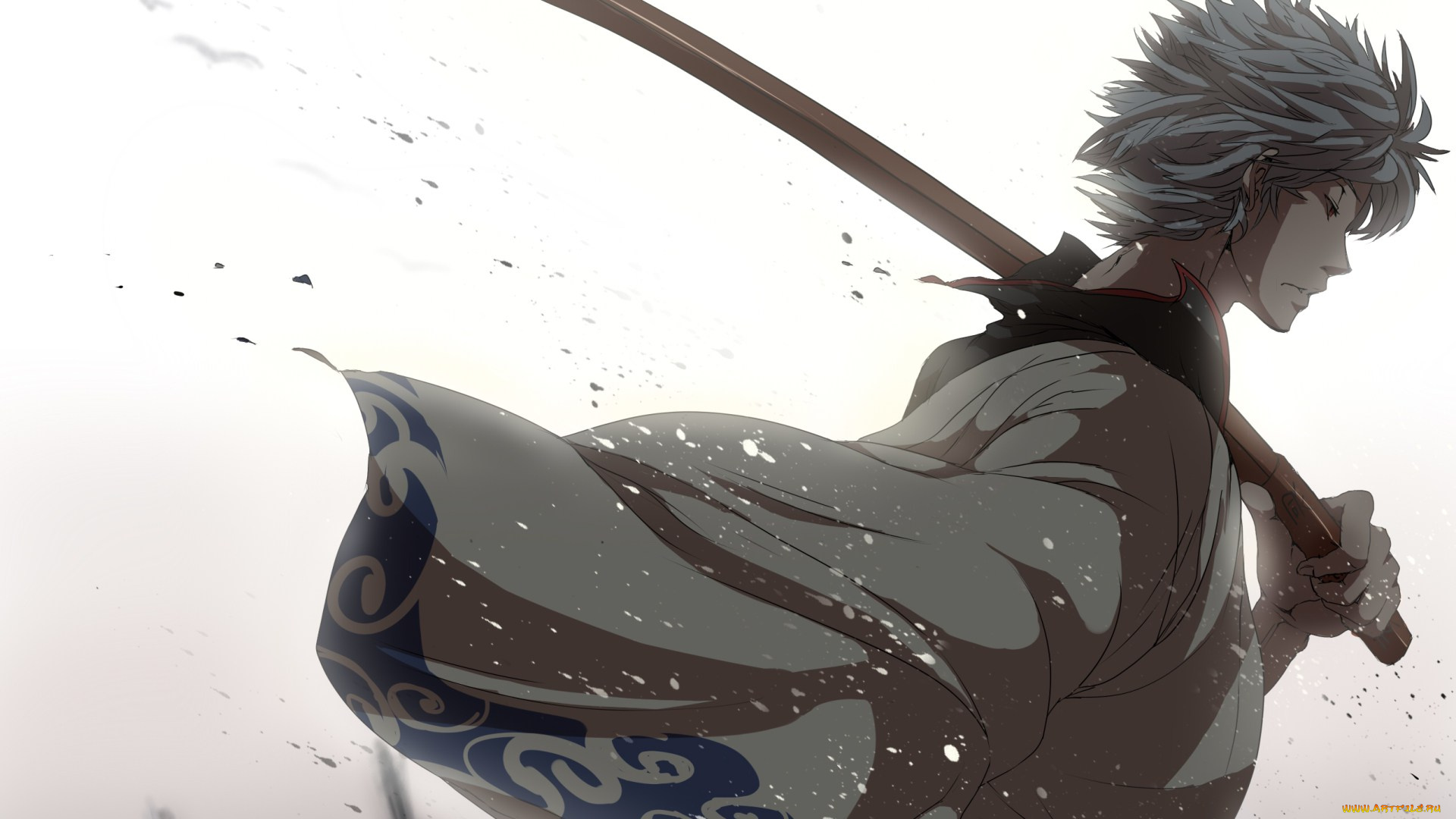 аниме, gintama, арт, парень