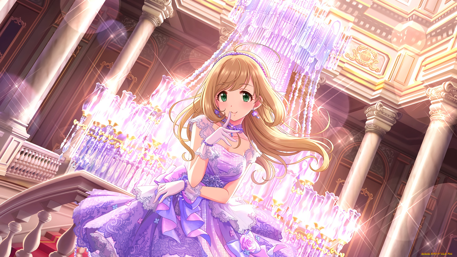 аниме, idolm@ster, фон, взгляд, девушка