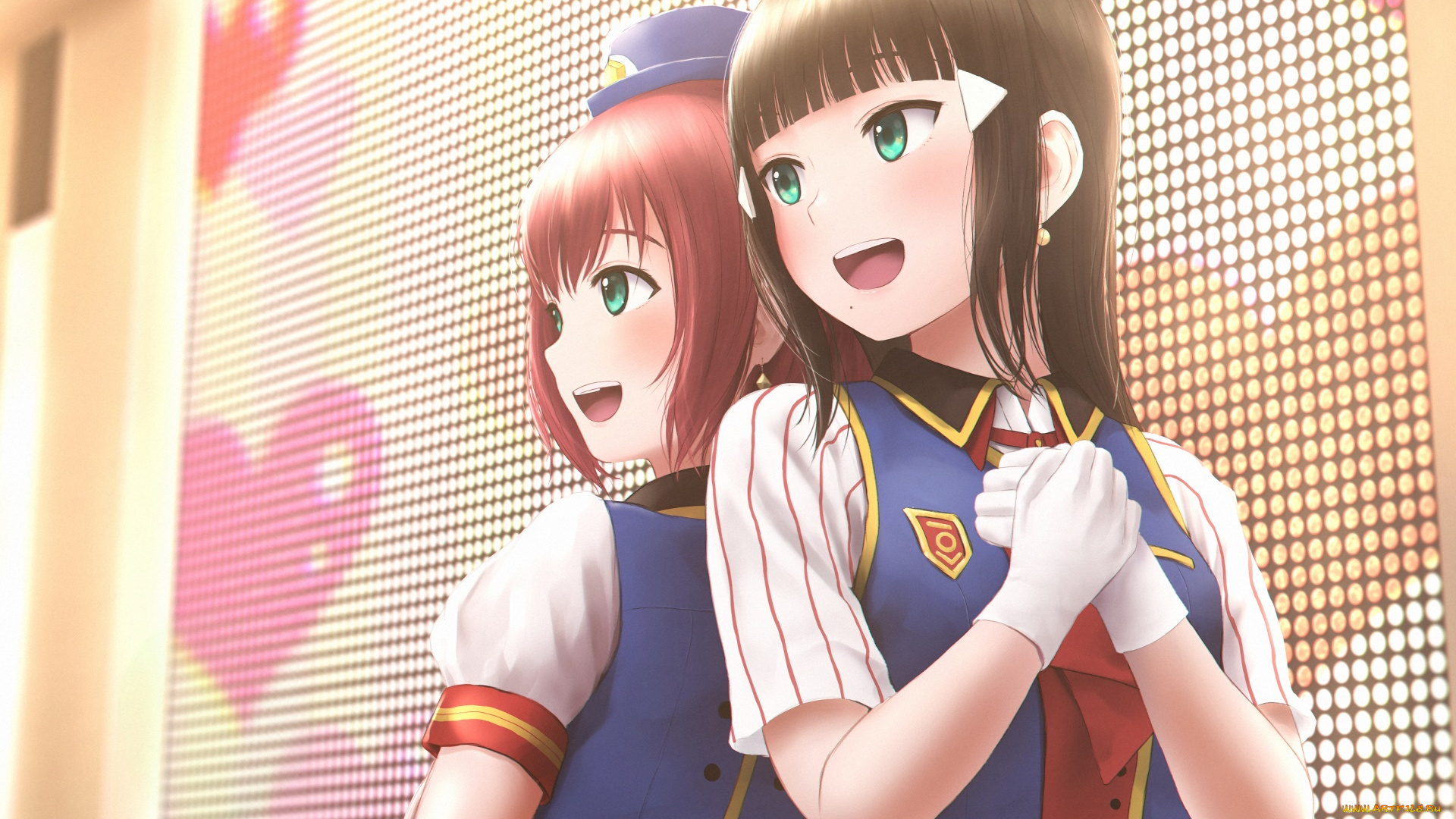 аниме, love, live, , school, idol, project, фон, взгляд, девушка