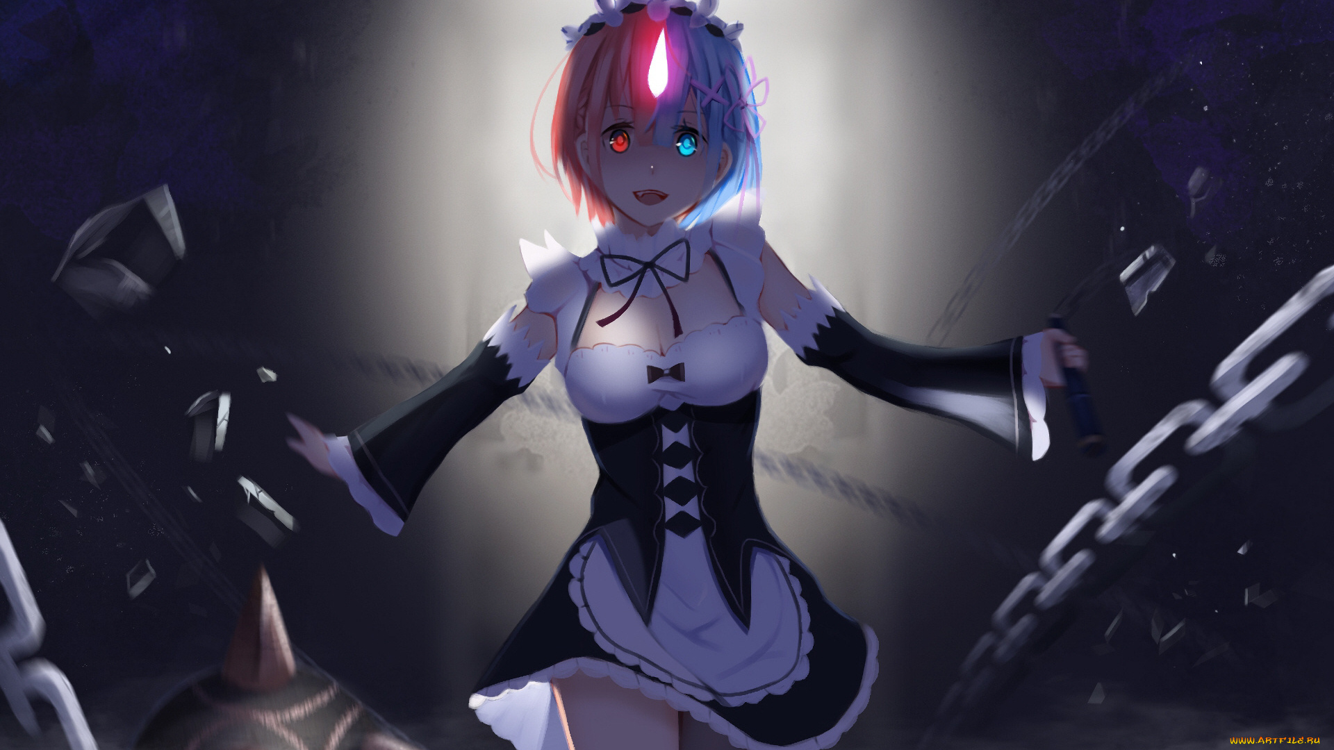 аниме, re, , zero, kara, hajimeru, isekai, seikatsu, рам