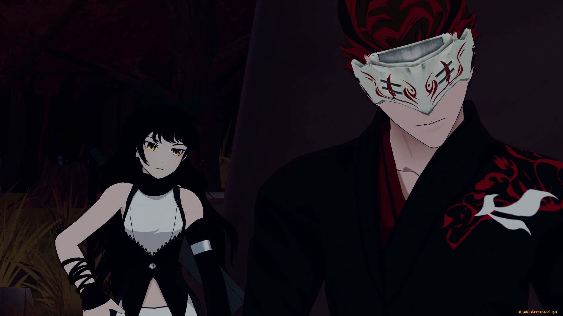 аниме, rwby, двое