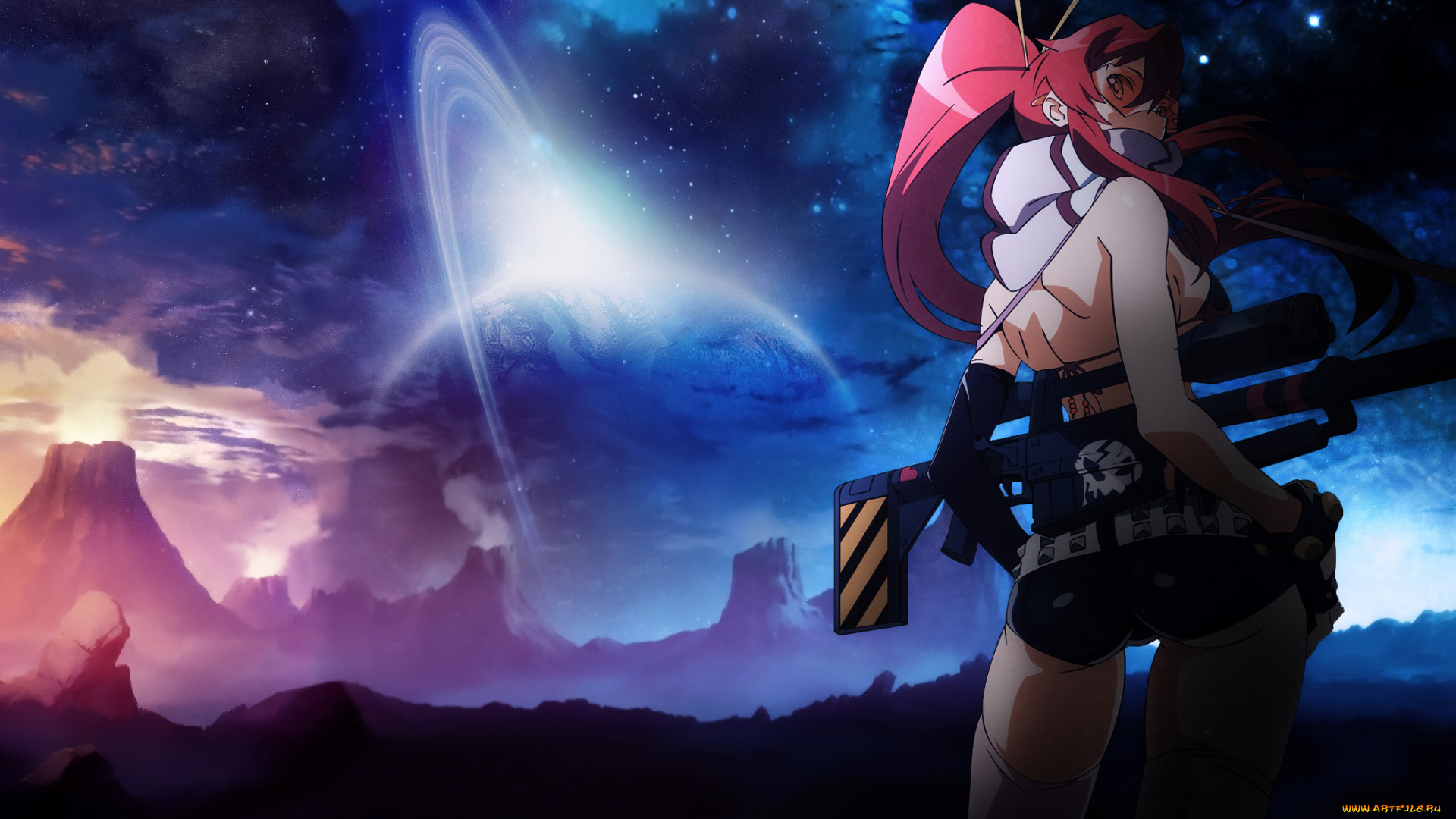 аниме, tengen, toppa, gurren-lagann, девушка