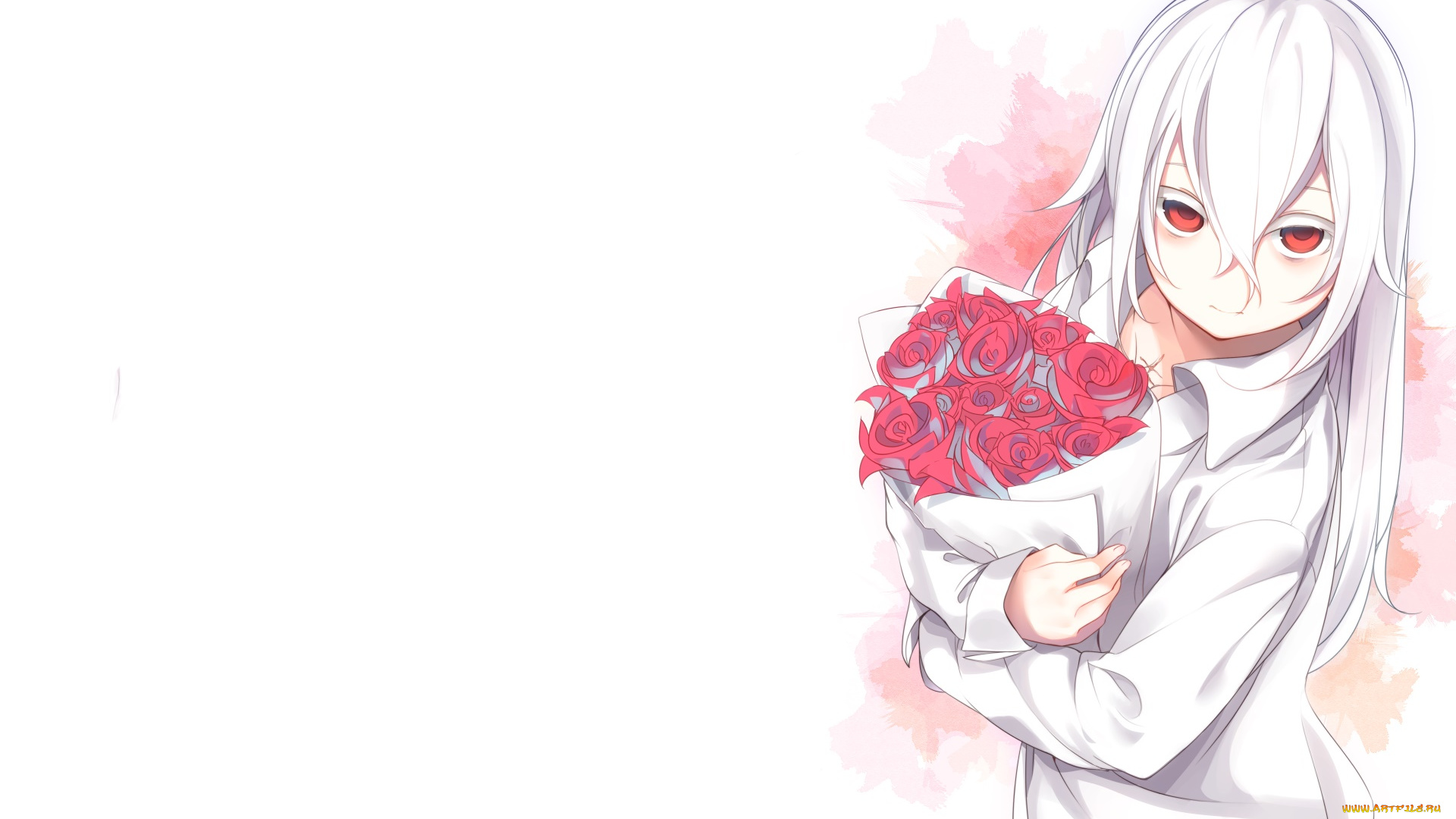 аниме, unknown, , другое, девушка, взгляд, фон