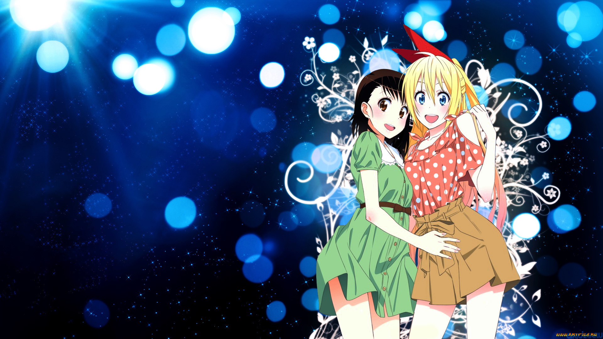 аниме, unknown, , другое, фон, девушка, взгляд