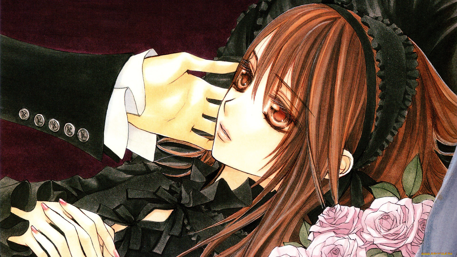 аниме, vampire, knight, вампир, рыцарь, vampire, knight, девушка, юки, куран, цветы