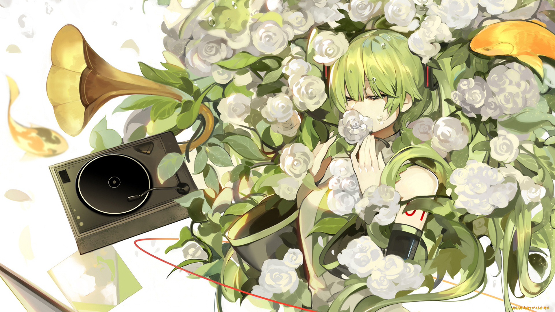 аниме, vocaloid, девушка