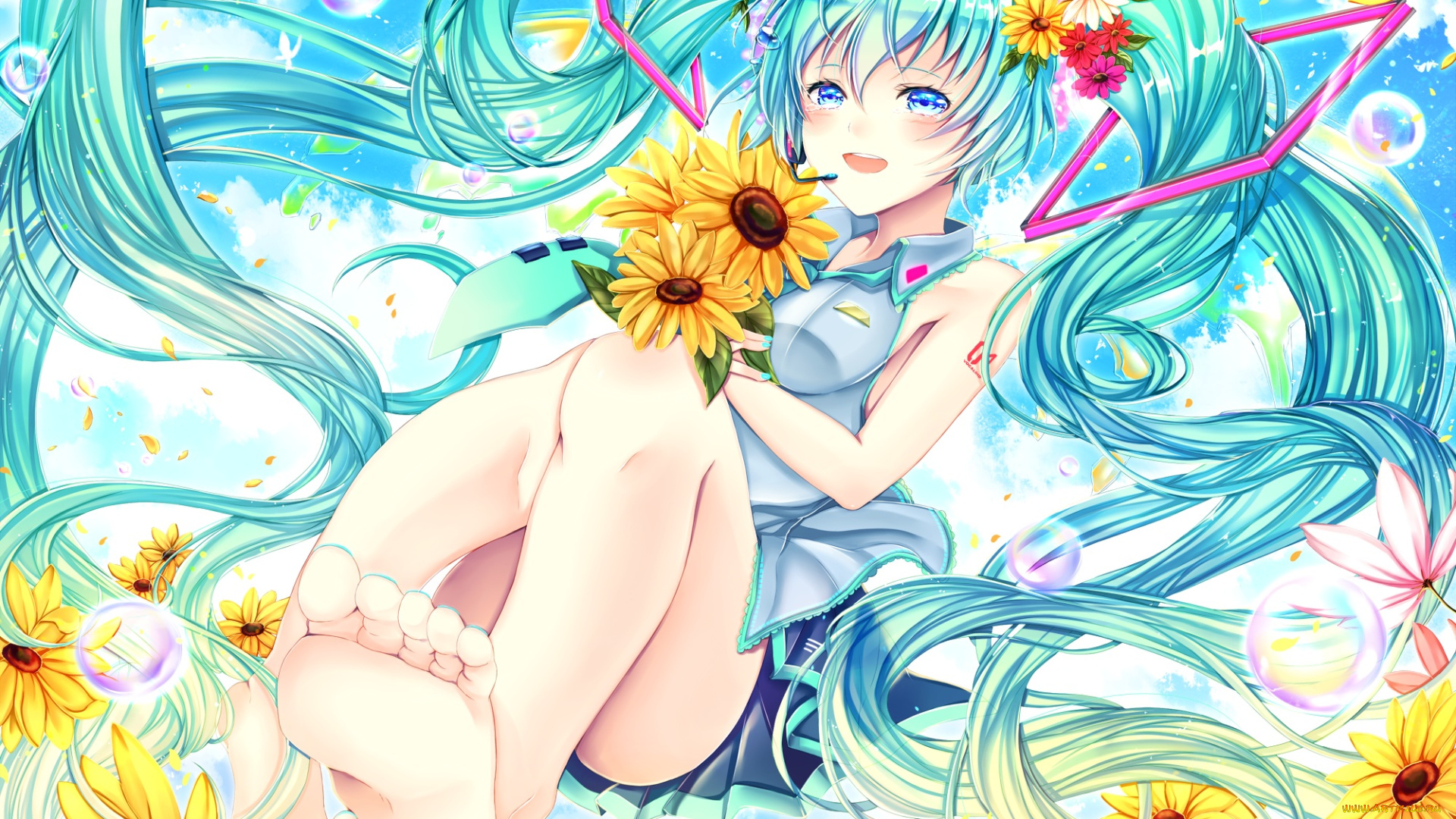 аниме, vocaloid, фон, прическа, девушка, стиль