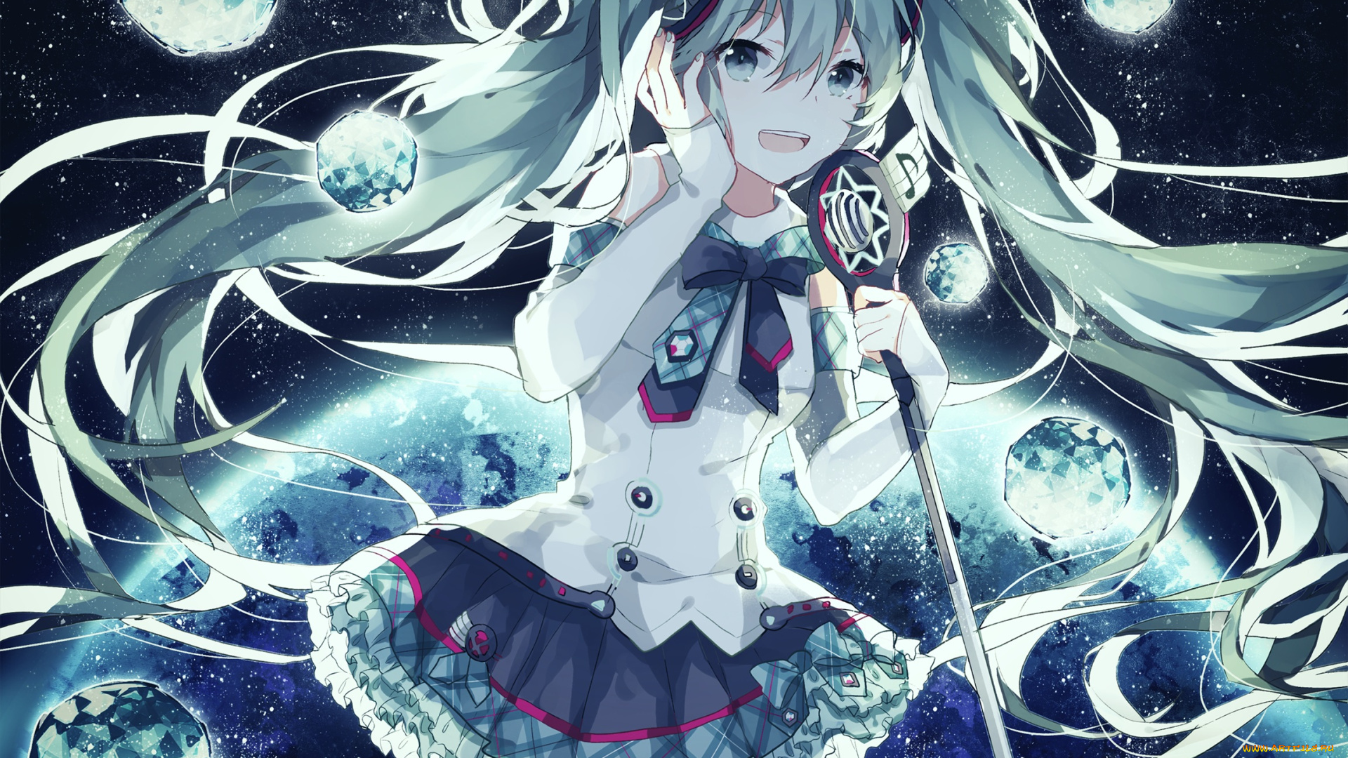 аниме, vocaloid, фон, прическа, девушка, стиль