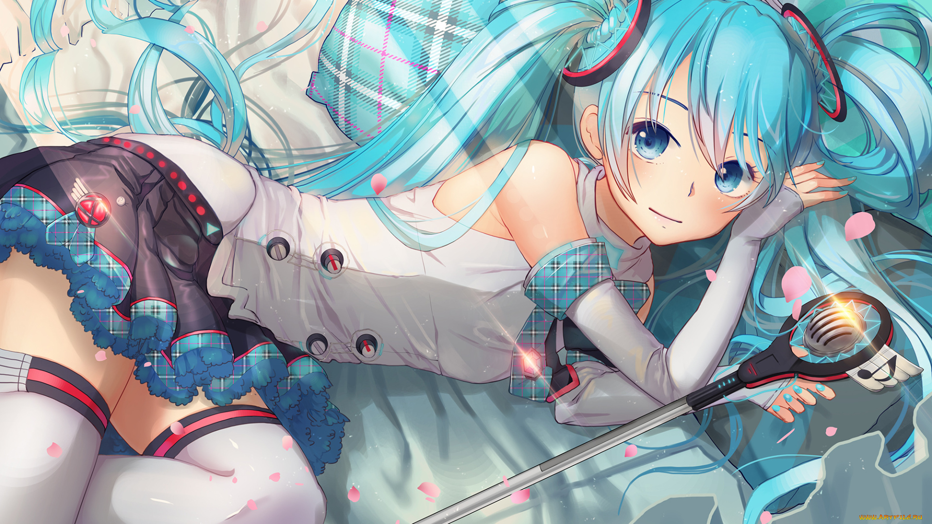 аниме, vocaloid, прическа, стиль, фон, девушка