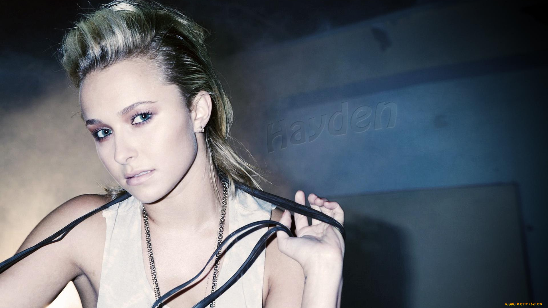 девушки, hayden, panettiere, цепочка, ремень, блондинка, лицо