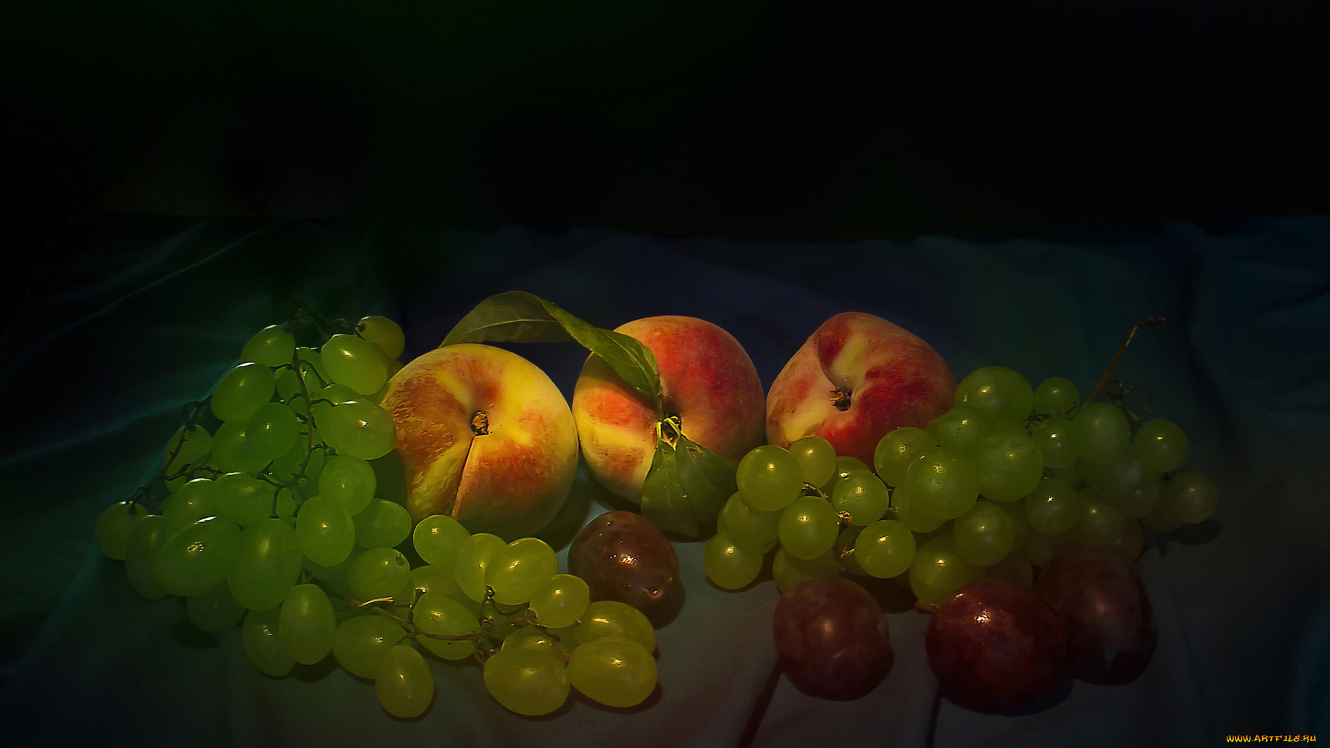 еда, фрукты, , ягоды, виноград, персики, десерт