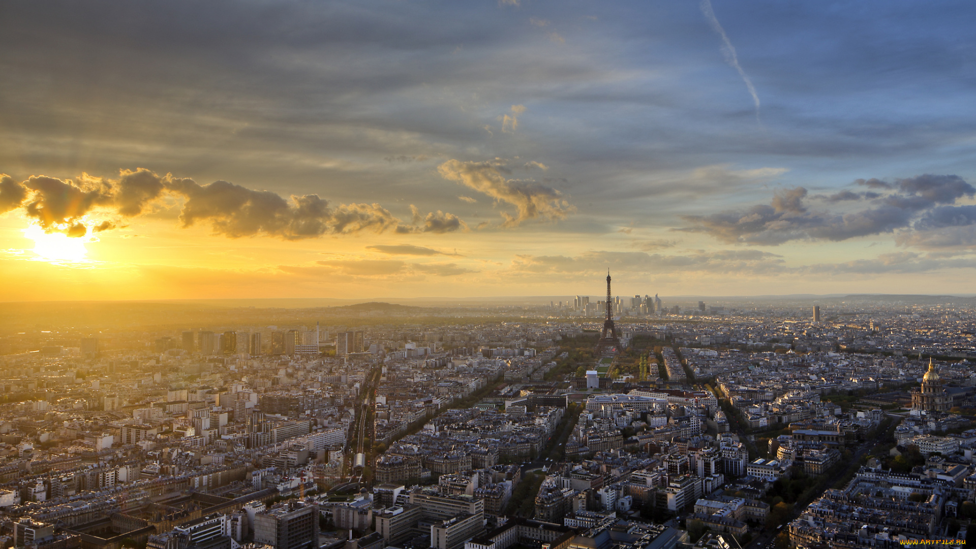 города, париж, , франция, простор