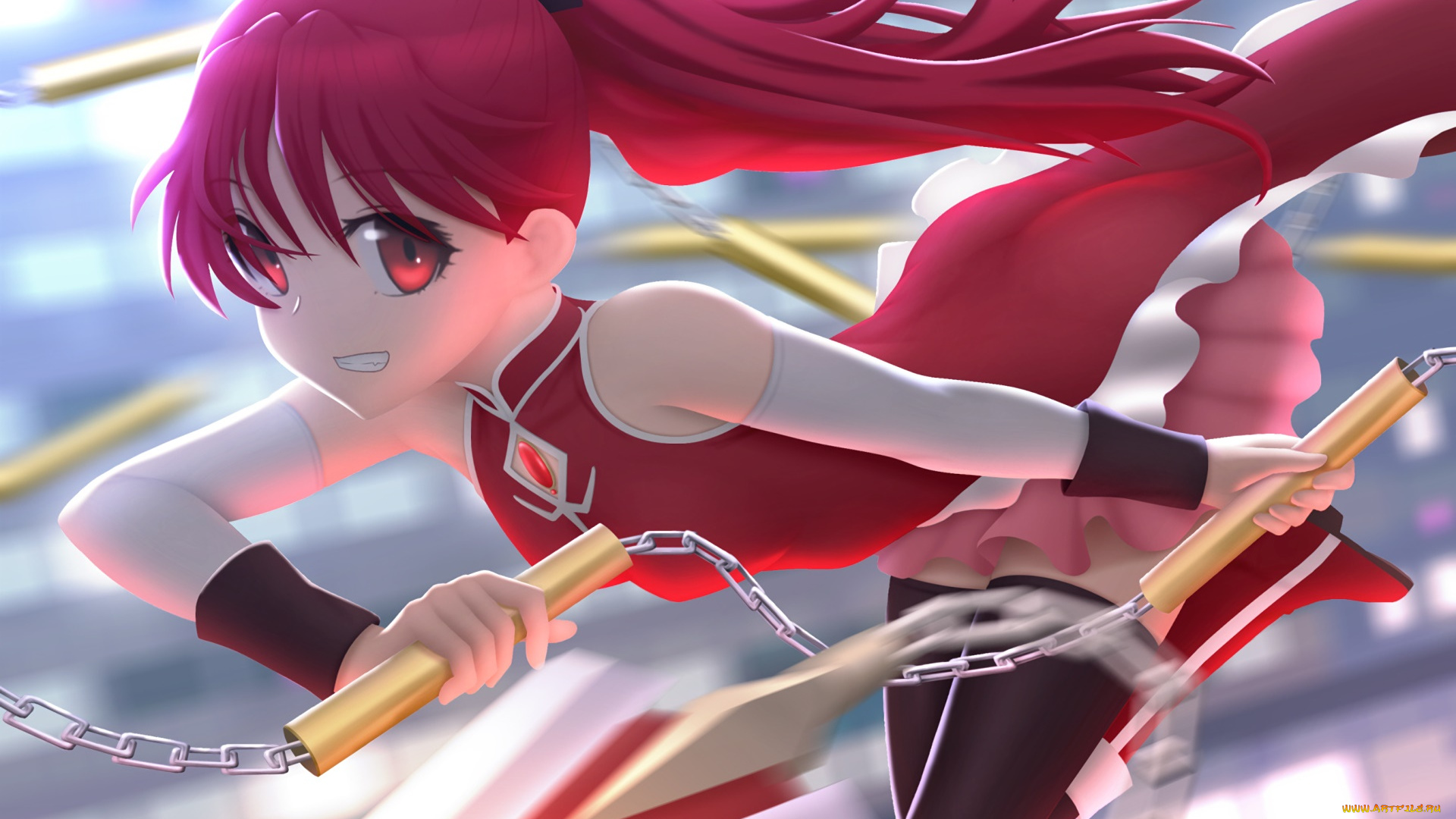 mahou, shoujo, madoka, magika, аниме, фон, взгляд, девушка