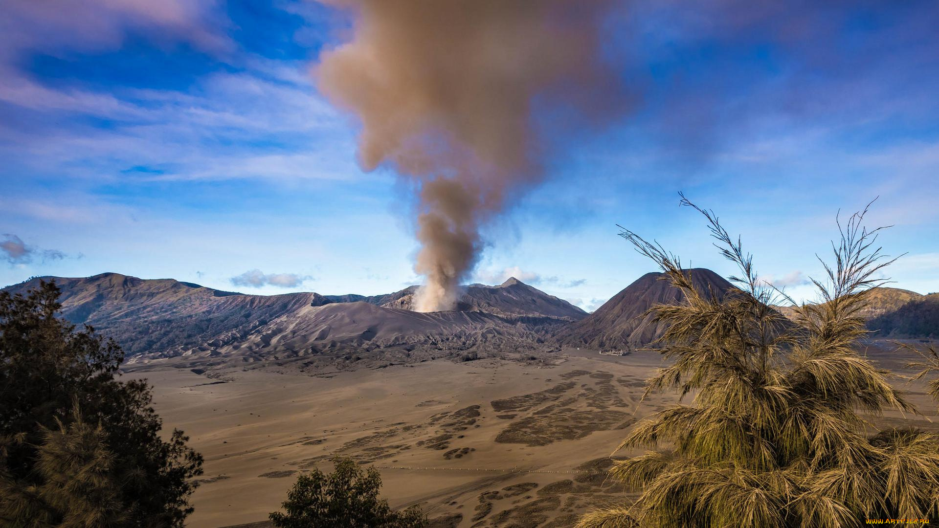 природа, стихия, вулкан, извержение, Ява, индонезия