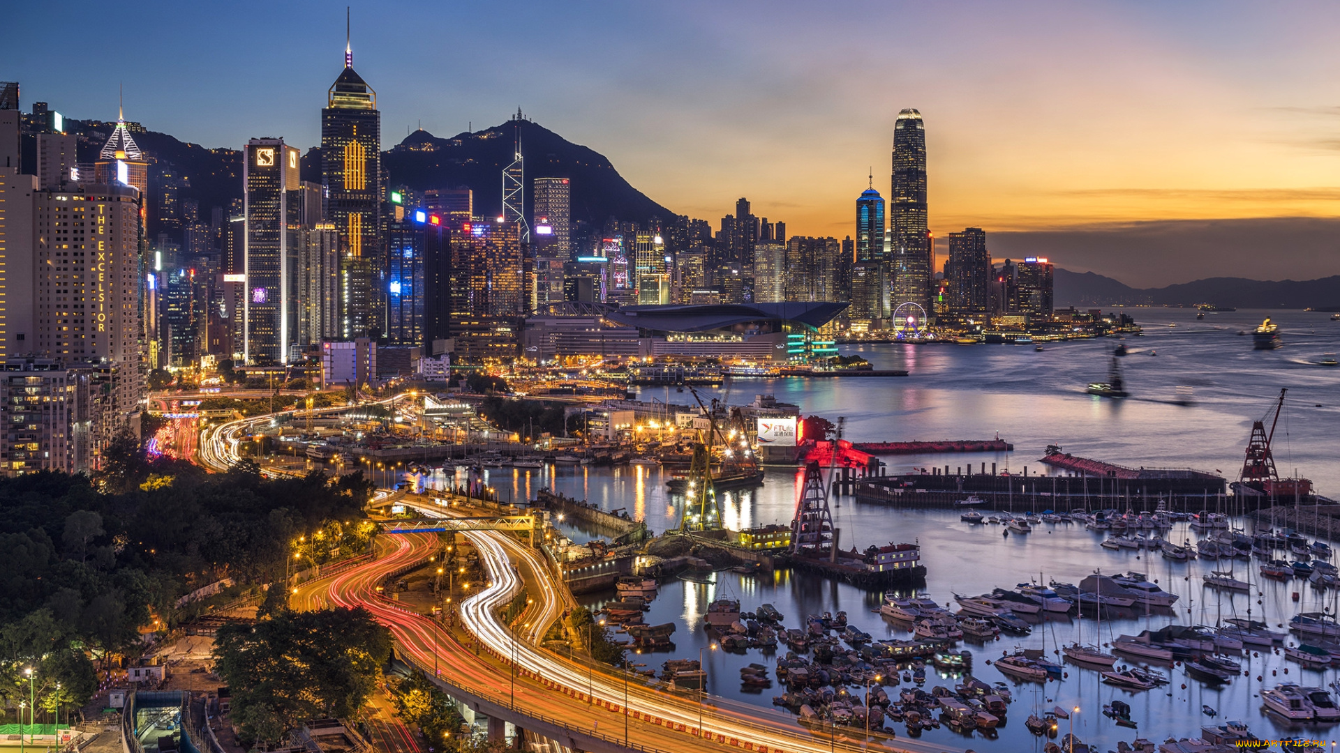 victoria, harbour, , hong, kong, города, гонконг, , китай, простор