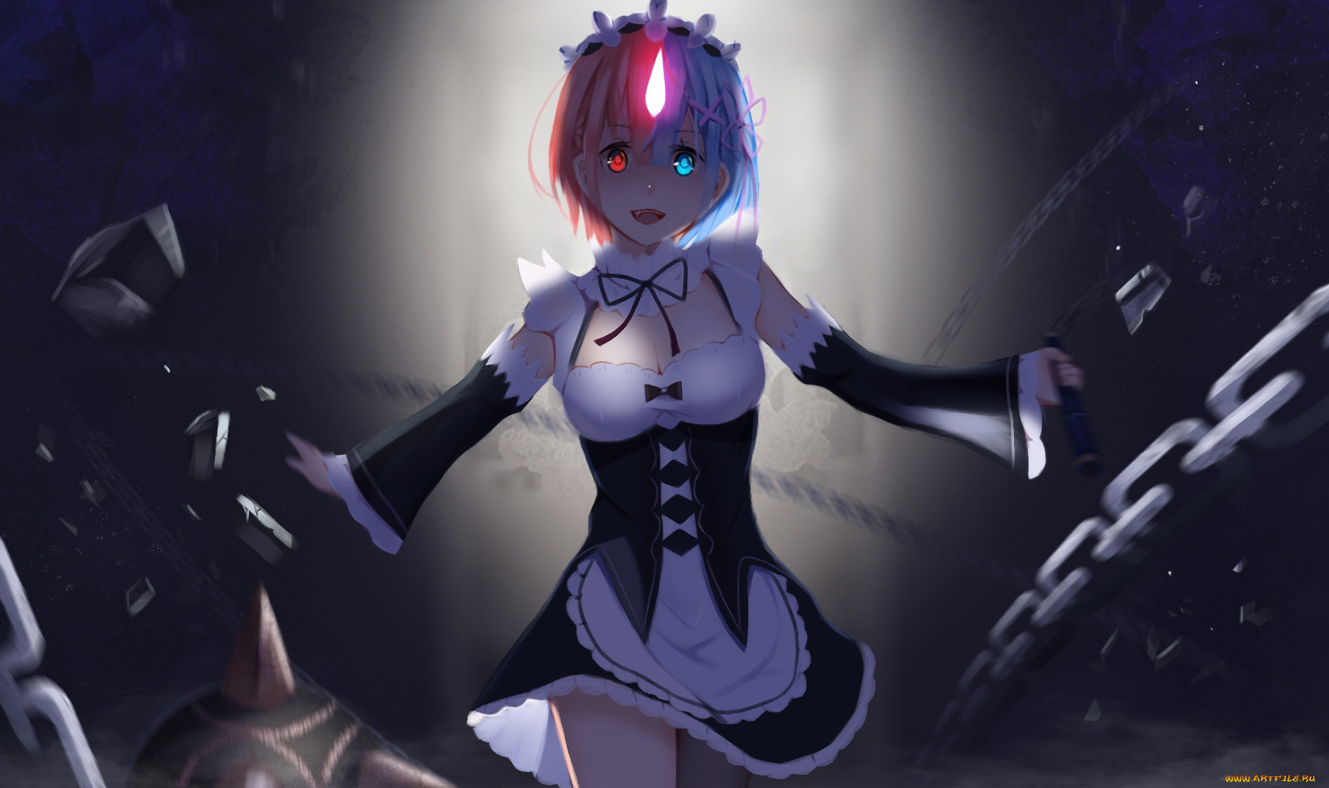 аниме, re, , zero, kara, hajimeru, isekai, seikatsu, рам