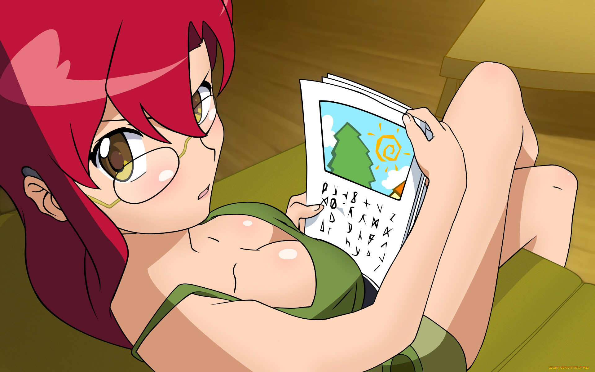 аниме, tengen, toppa, gurren-lagann, девушка