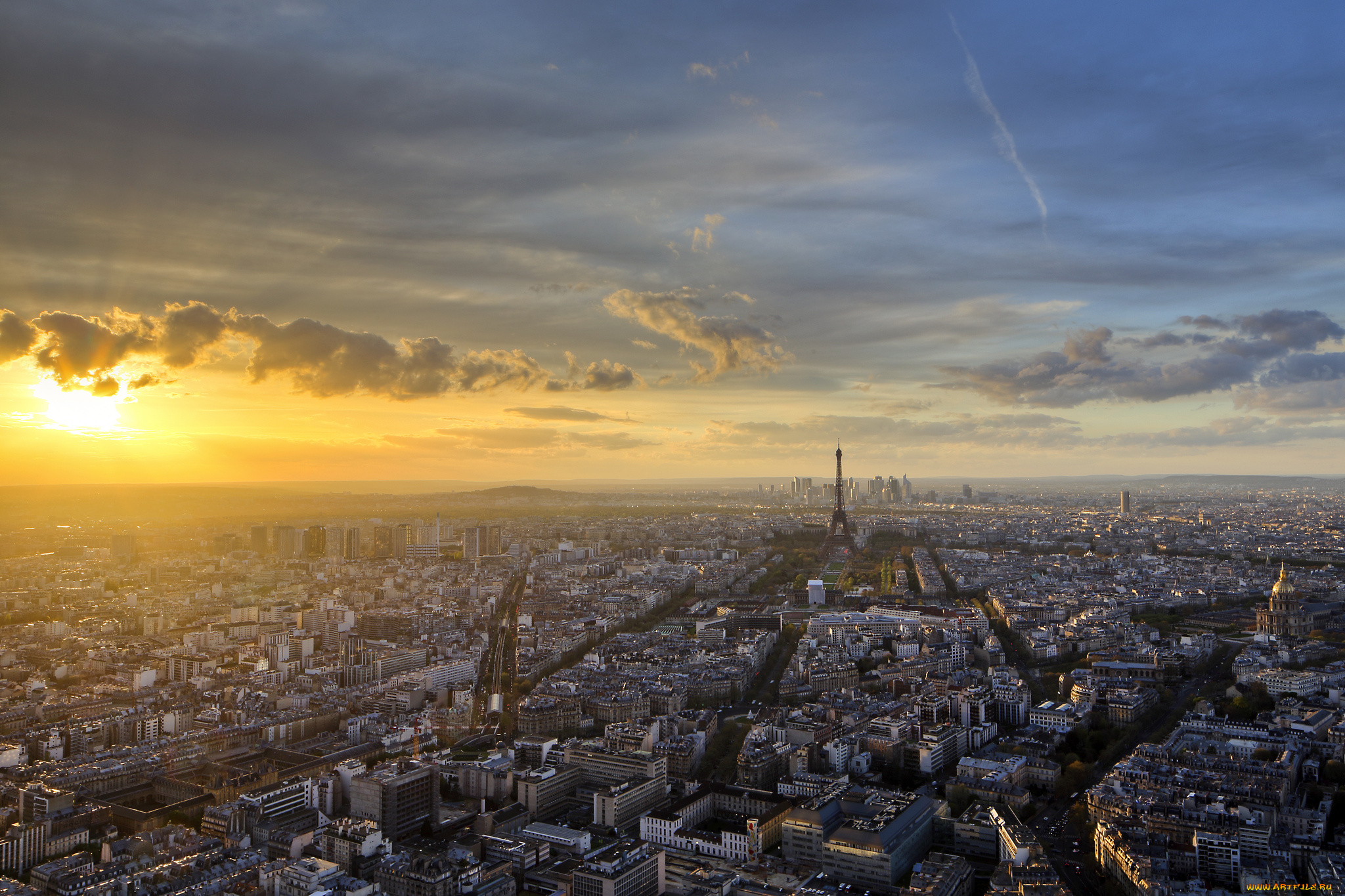 города, париж, , франция, простор