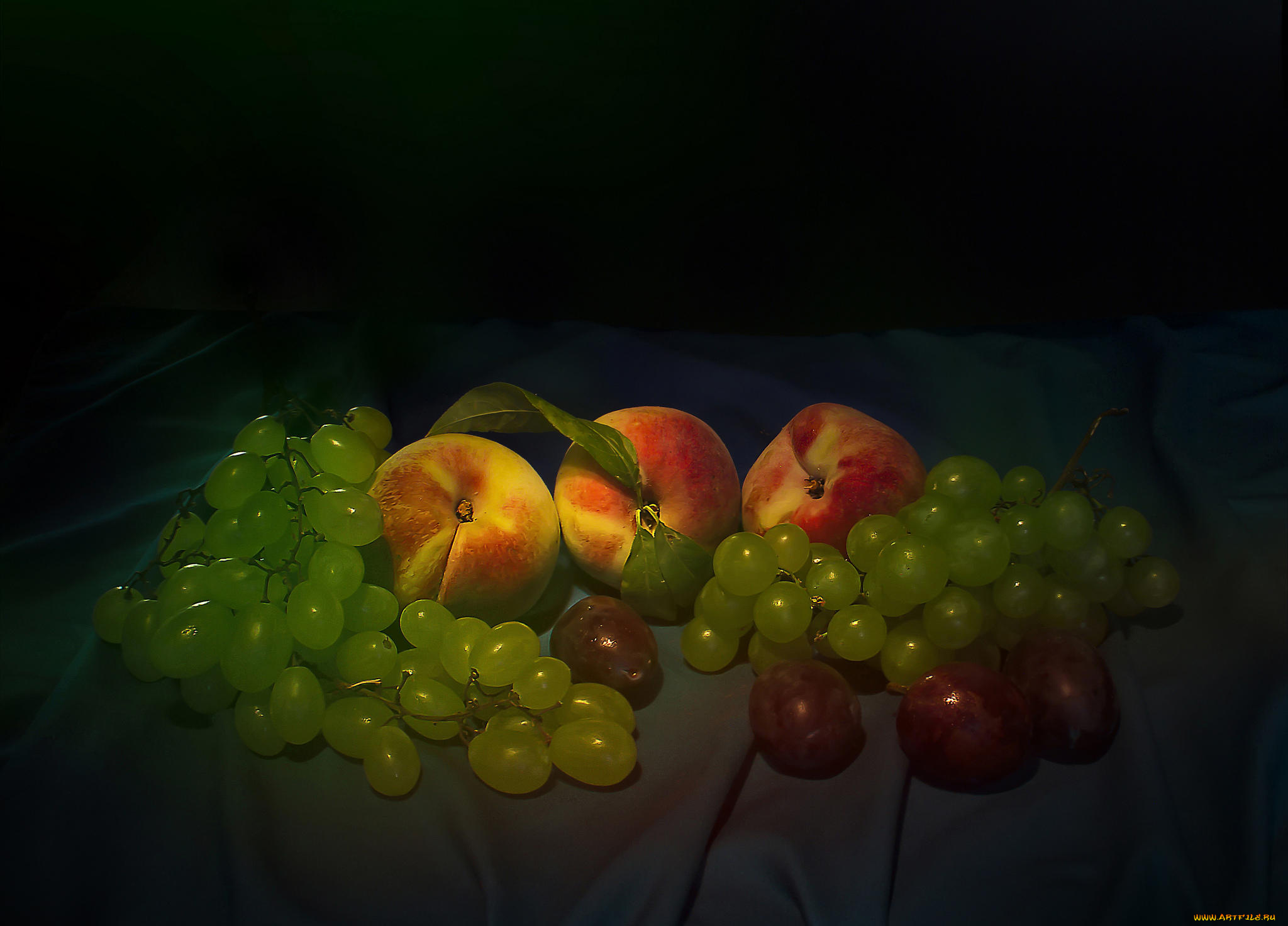 еда, фрукты, , ягоды, виноград, персики, десерт