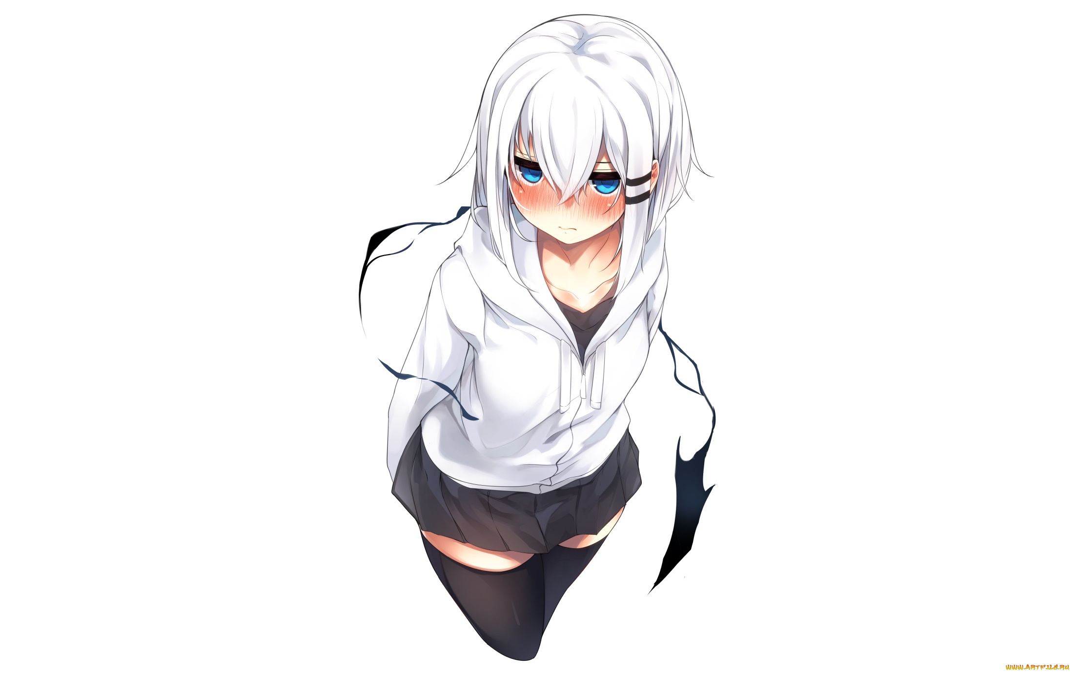 аниме, unknown, , другое, девушка, взгляд, фон