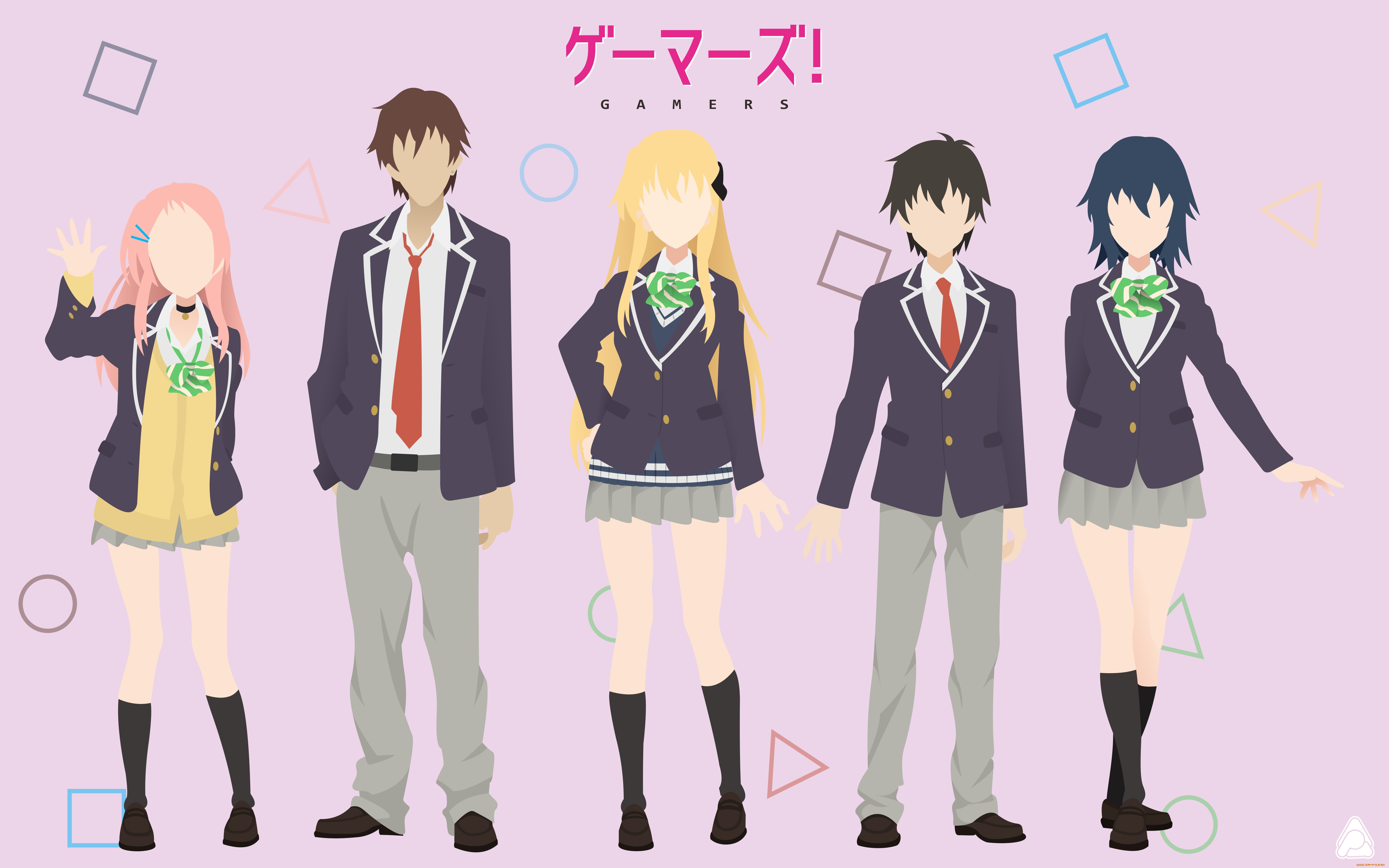 аниме, gamers, девушки, фон, взгляд