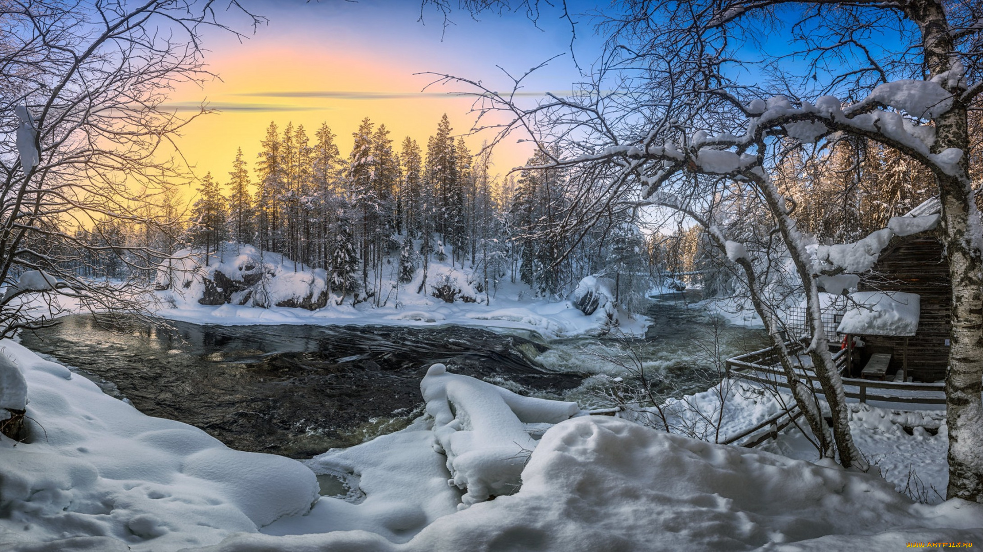 природа, зима, простор