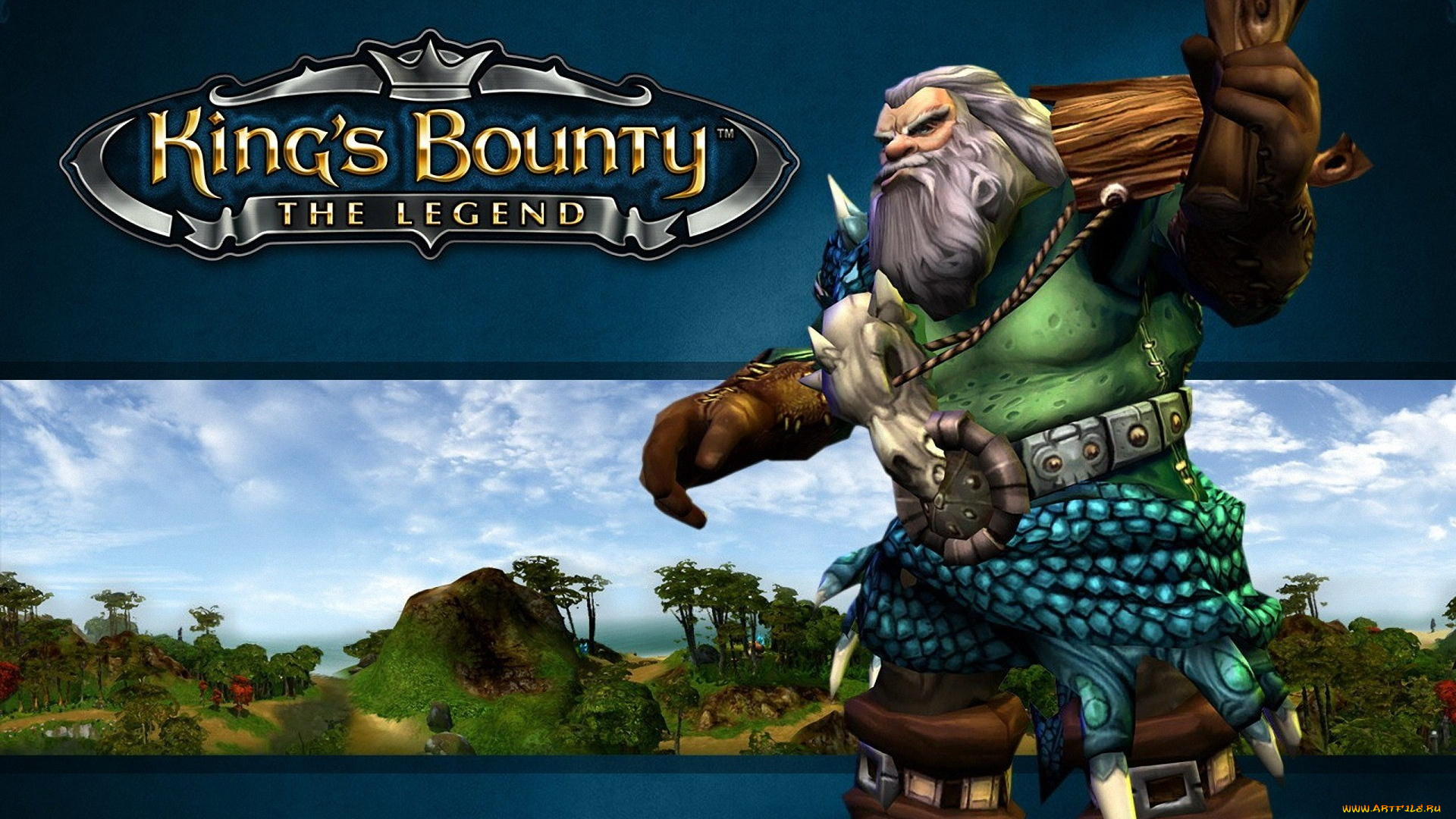 видео, игры, king`s, bounty, , the, legend, дубина, гном, воин