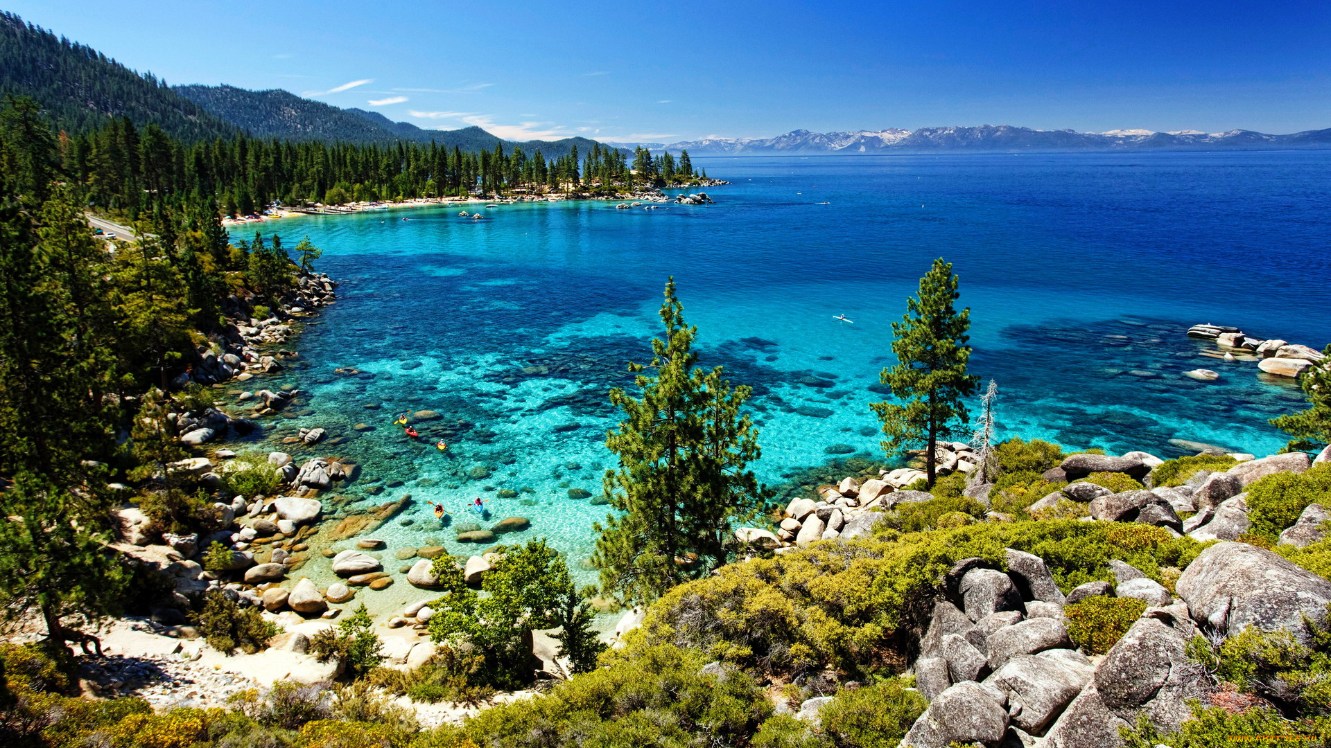 tahoe, lake, sierra, nevada, usa, природа, реки, озера, tahoe, lake, sierra, nevada