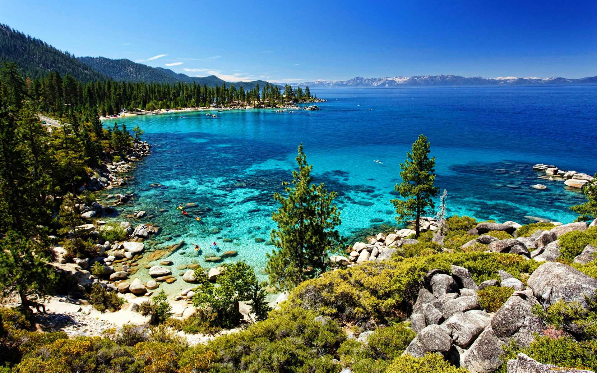 tahoe, lake, sierra, nevada, usa, природа, реки, озера, tahoe, lake, sierra, nevada