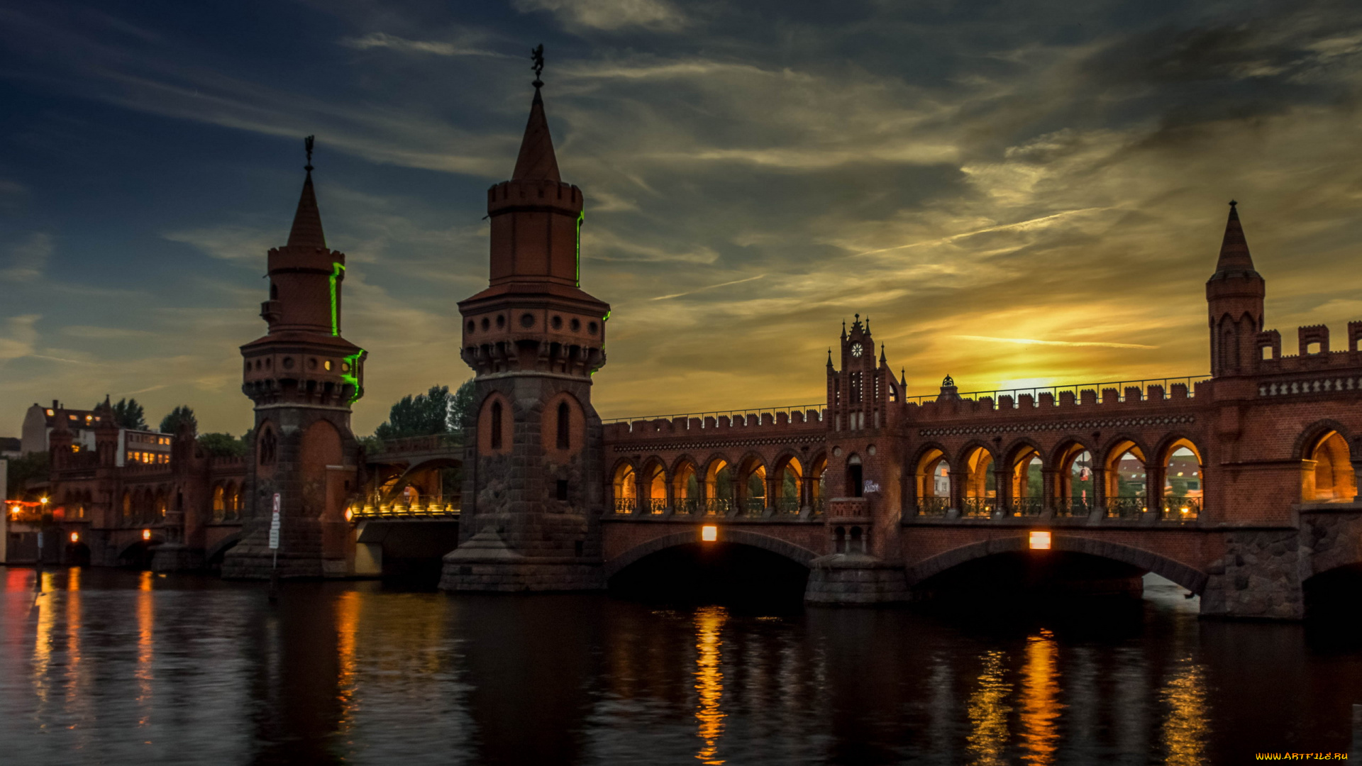 oberbaumbrucke, города, берлин, , германия