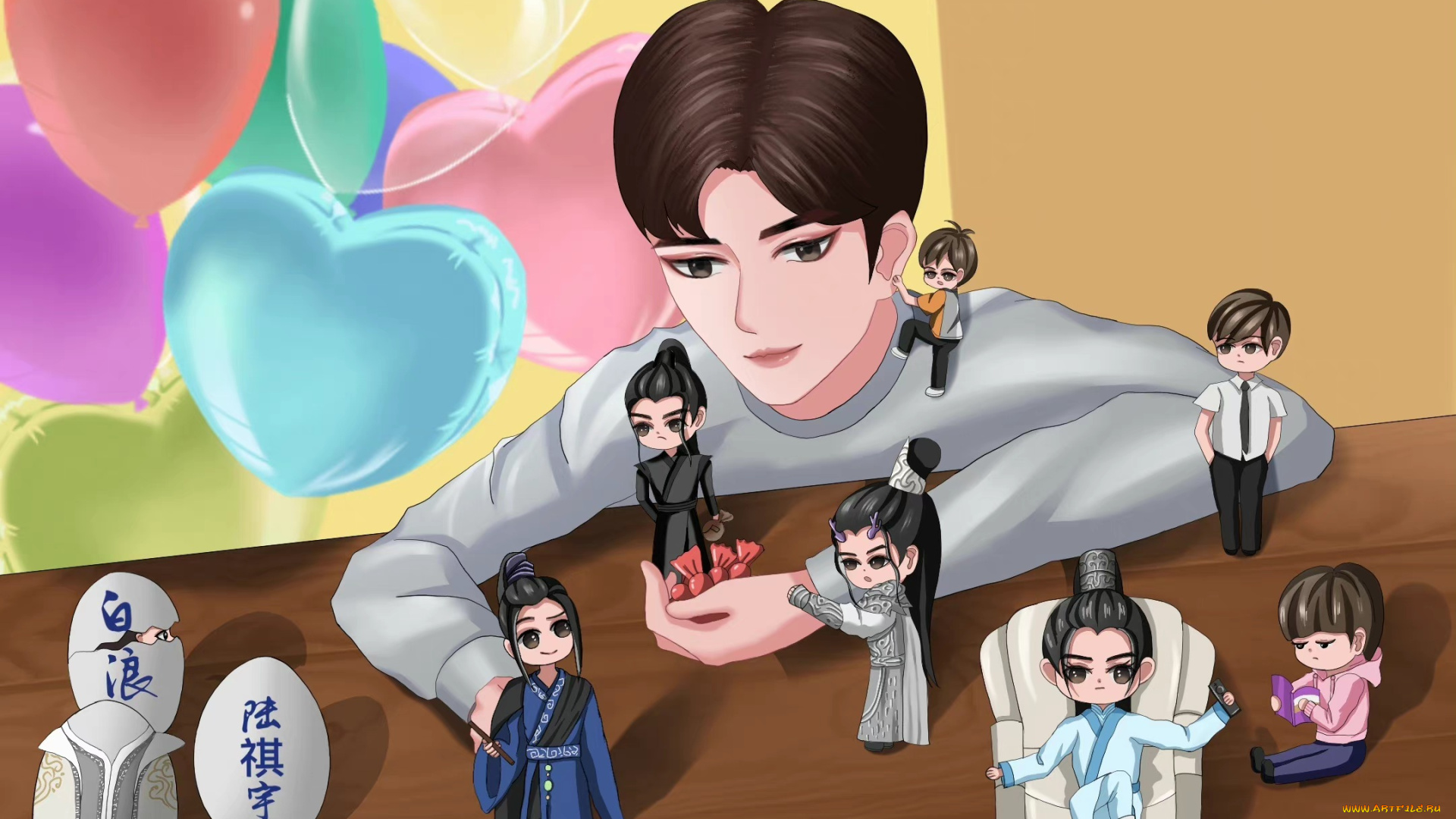 ван, хао, сюань, и, его, роли, в, дорамах, рисованное, кино, , мультфильмы, ван, хао, сюань, юй, минъе, танец, феникса, ао, вечна, самсара, следуй, сценарию, сяо, тяньюй, су, море, песка