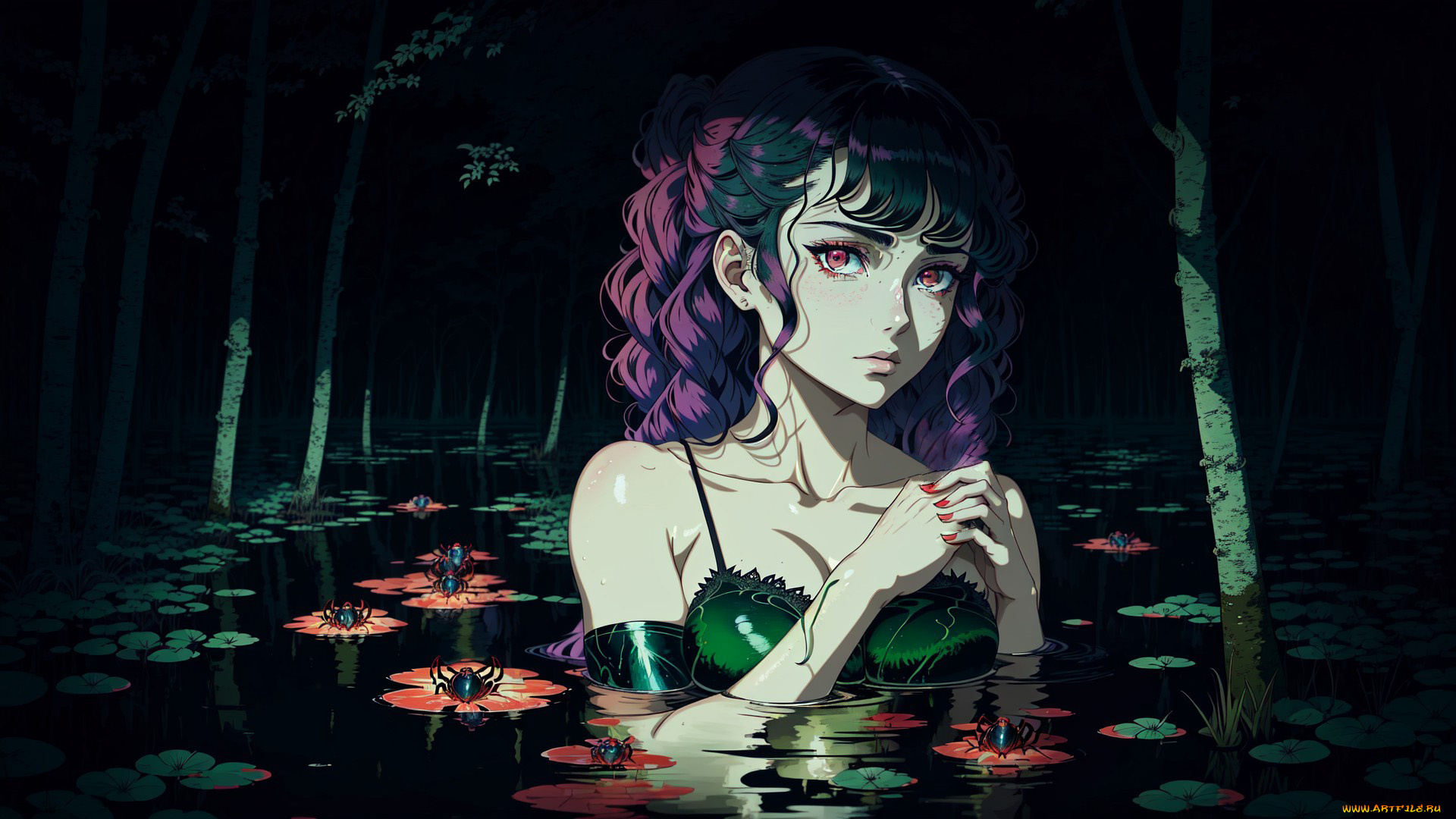 аниме, пейзажи, , природа, нейросети, графика, нейроарт, ai, art, нейронные, сети, рисунки, нейро, искусство