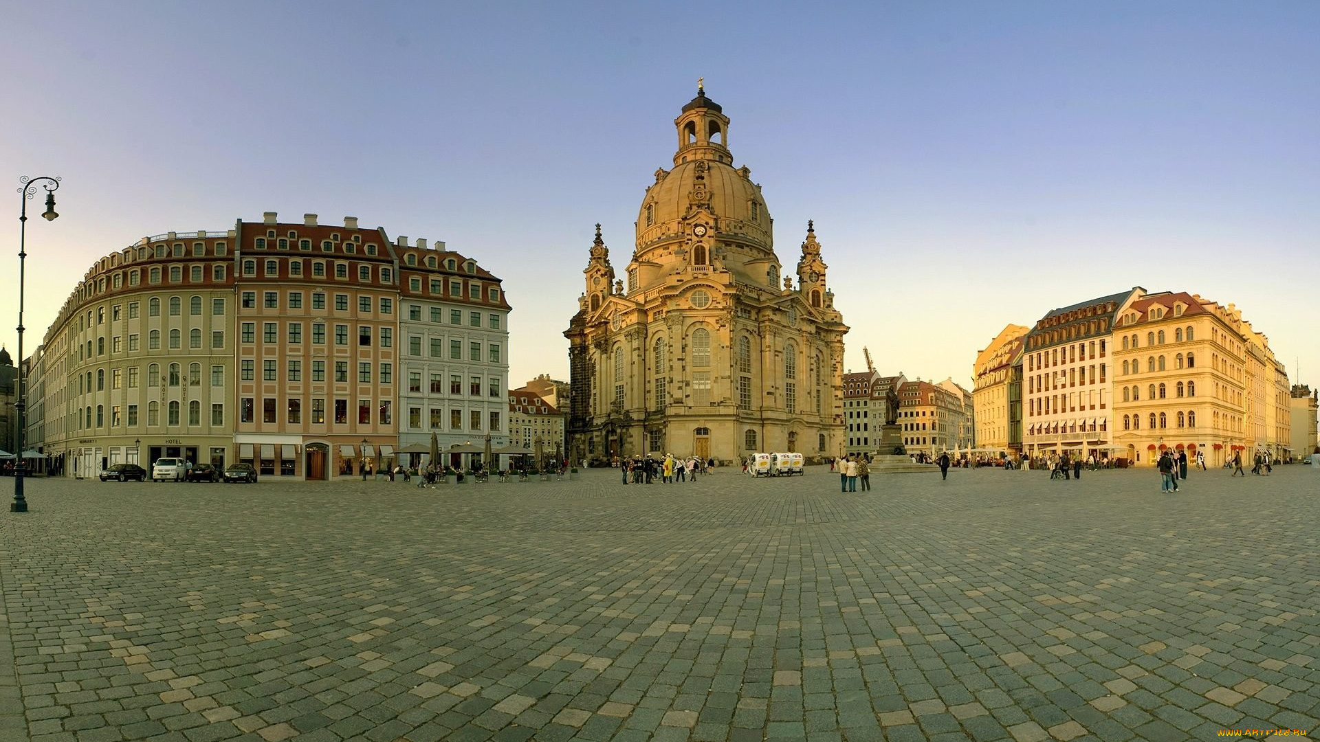 города, дрезден, , германия, городской, вид, дрезден, церковь