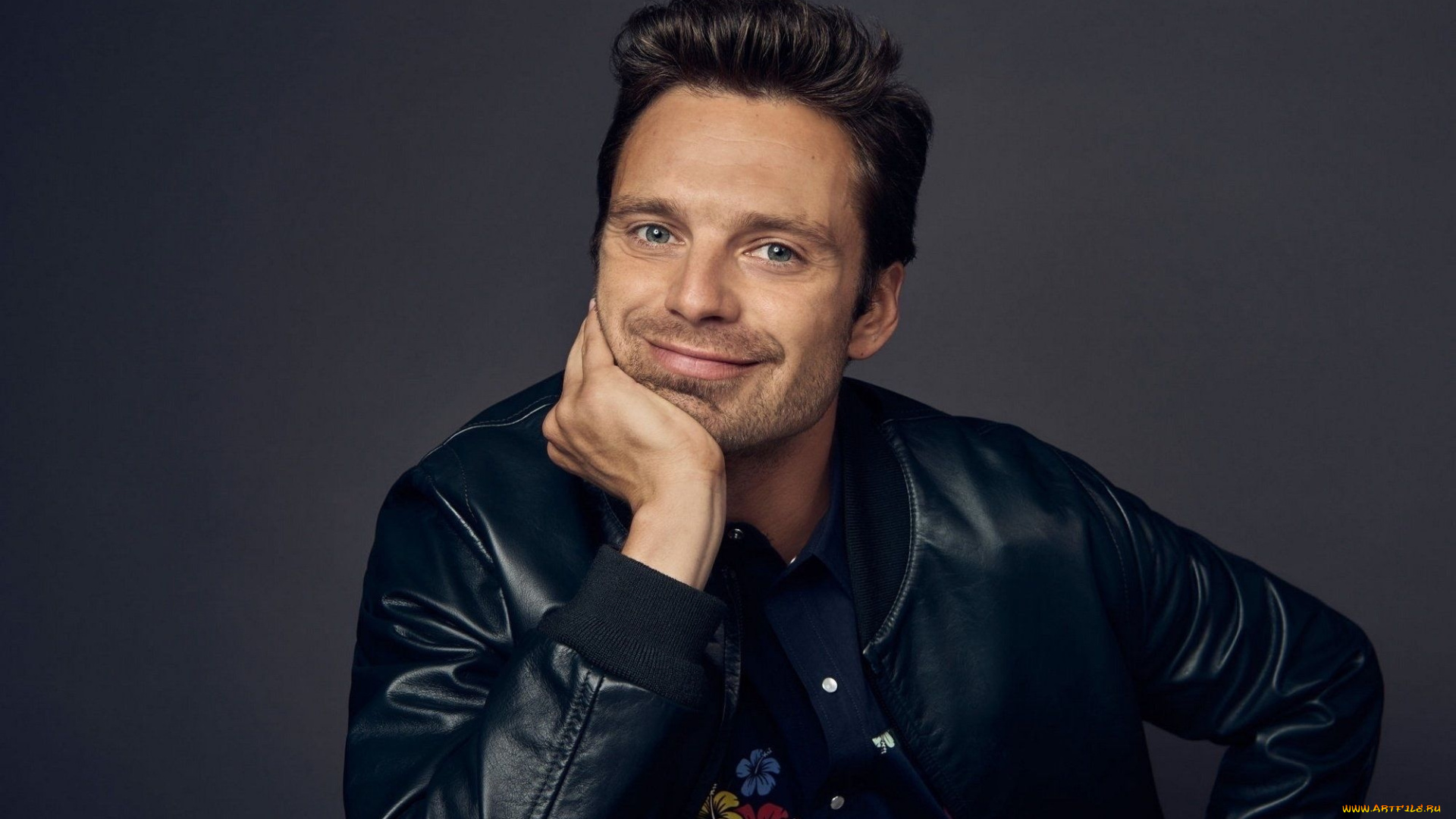 мужчины, sebastian, stan, поза, улыбка