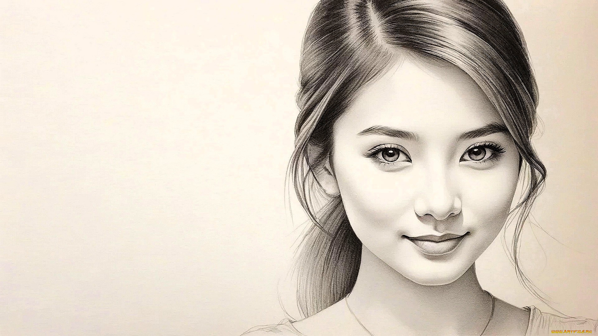 рисованное, люди, девушка, лицо