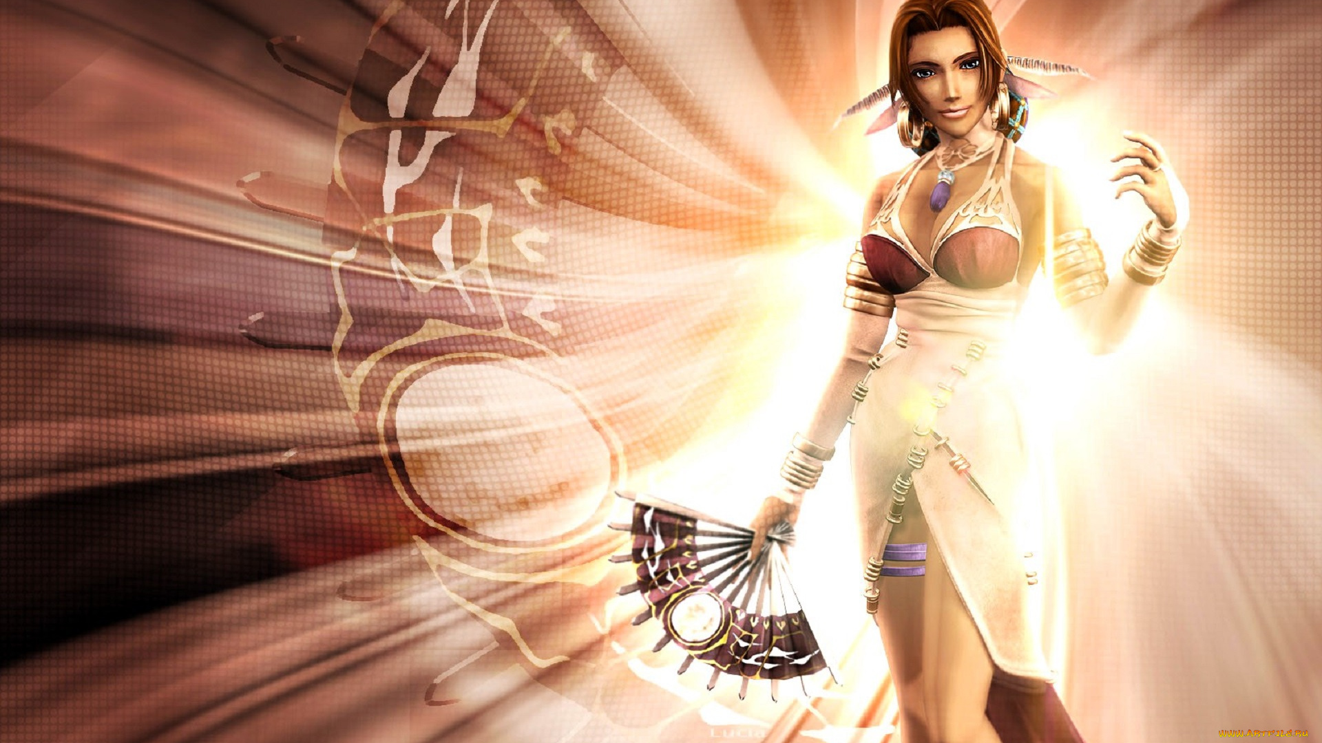 видео, игры, shadow, hearts, , covenant, девушка, наряд, веер