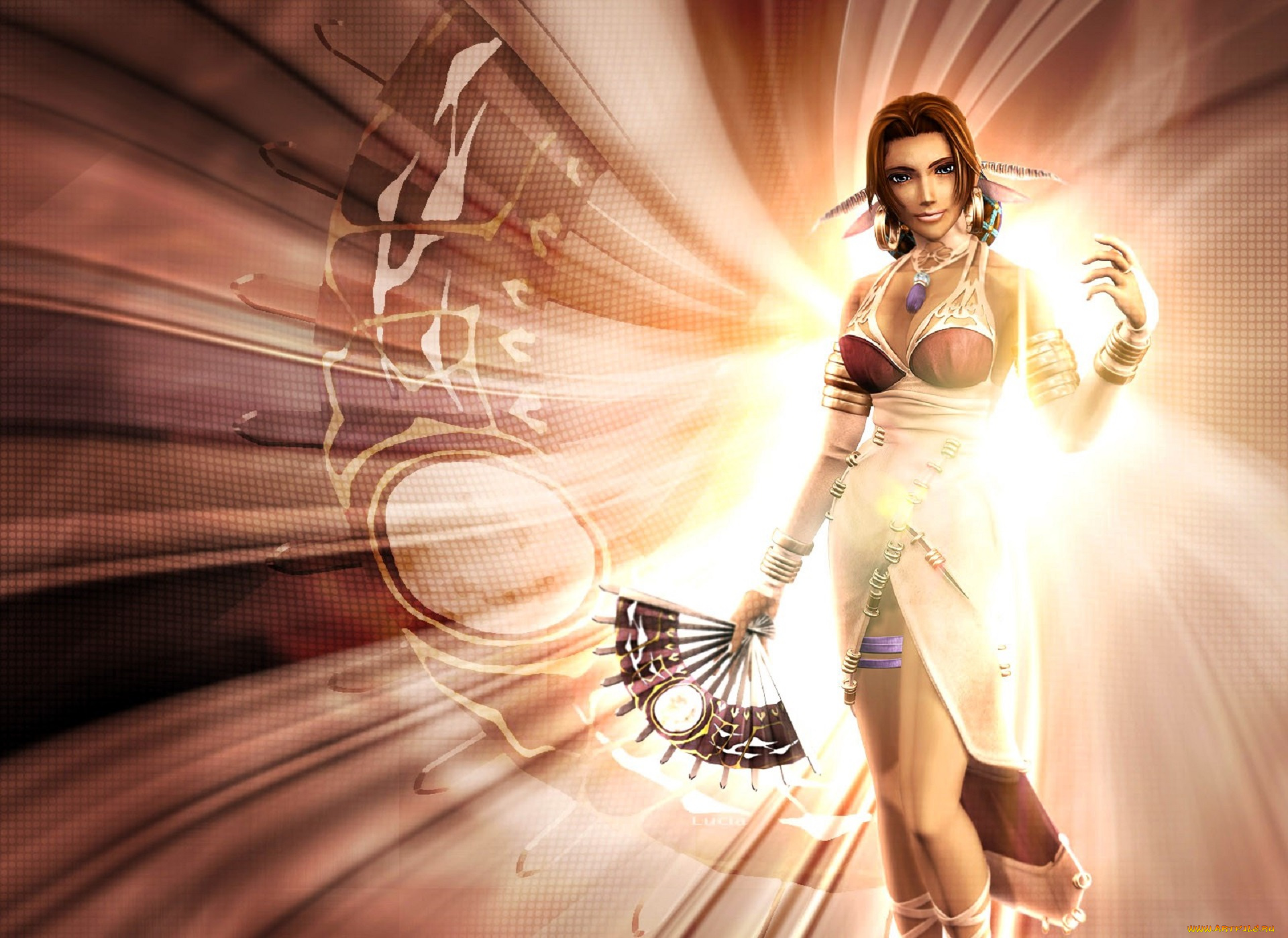 видео, игры, shadow, hearts, , covenant, девушка, наряд, веер