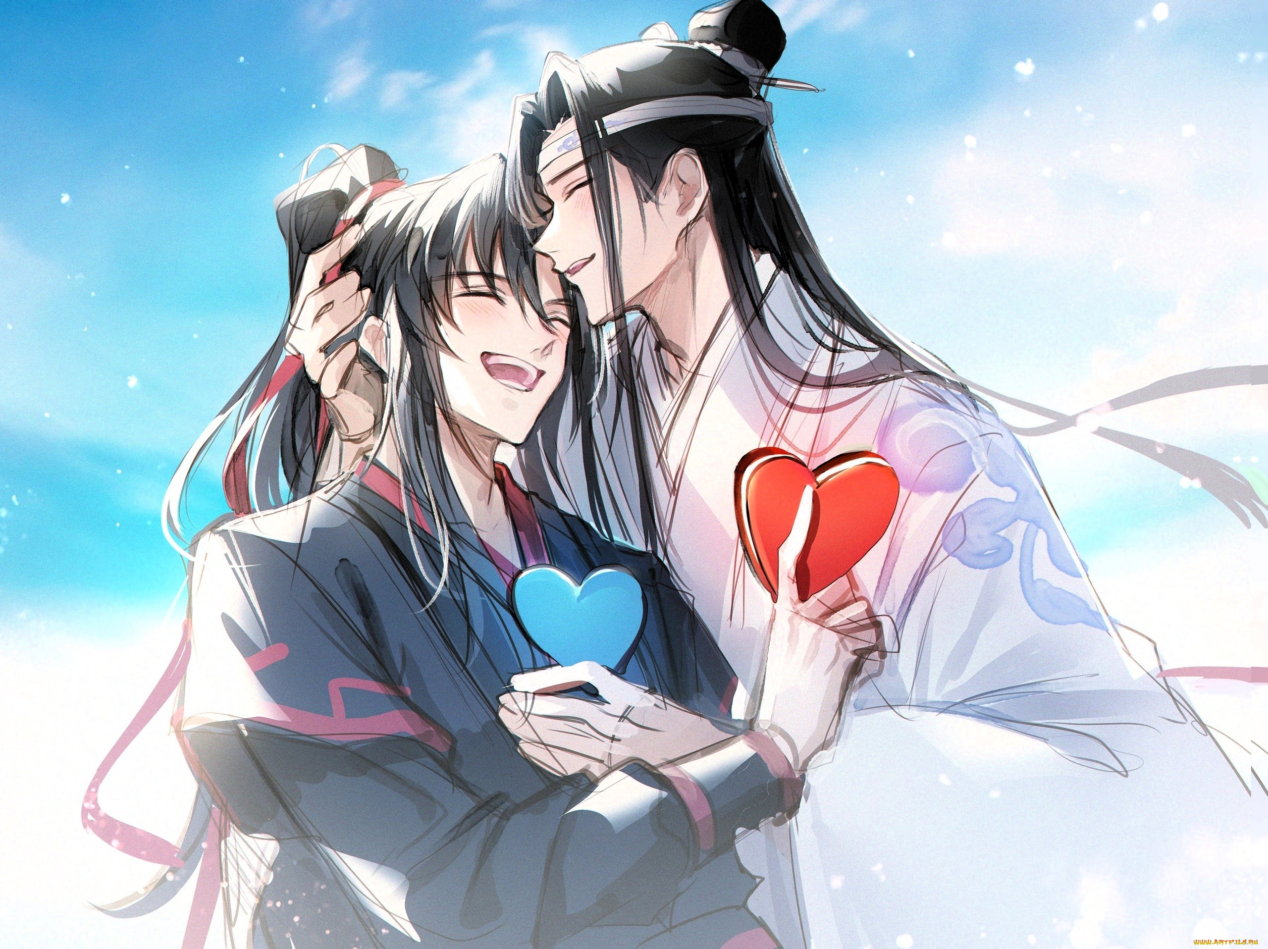 аниме, mo, dao, zu, shi, вэй, усянь, лань, ванцзы, сердечки