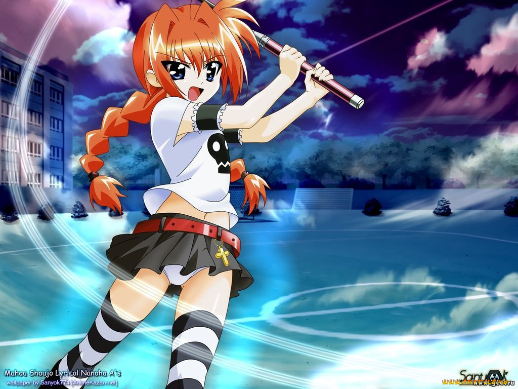 аниме, mahou, shoujo, lyrical, nanoha