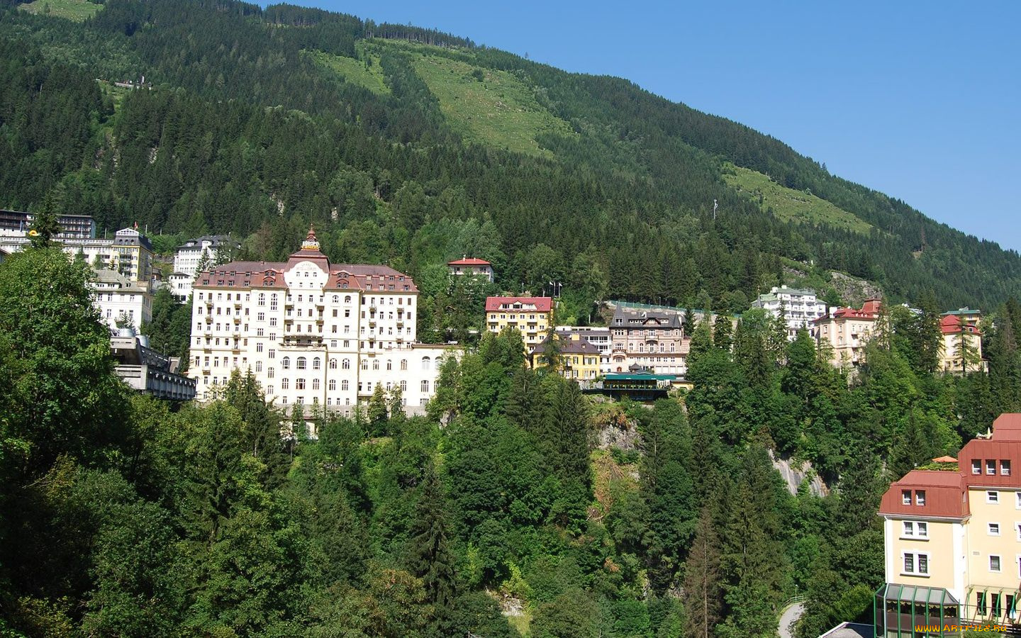 bad, gastein, austria, города, пейзажи