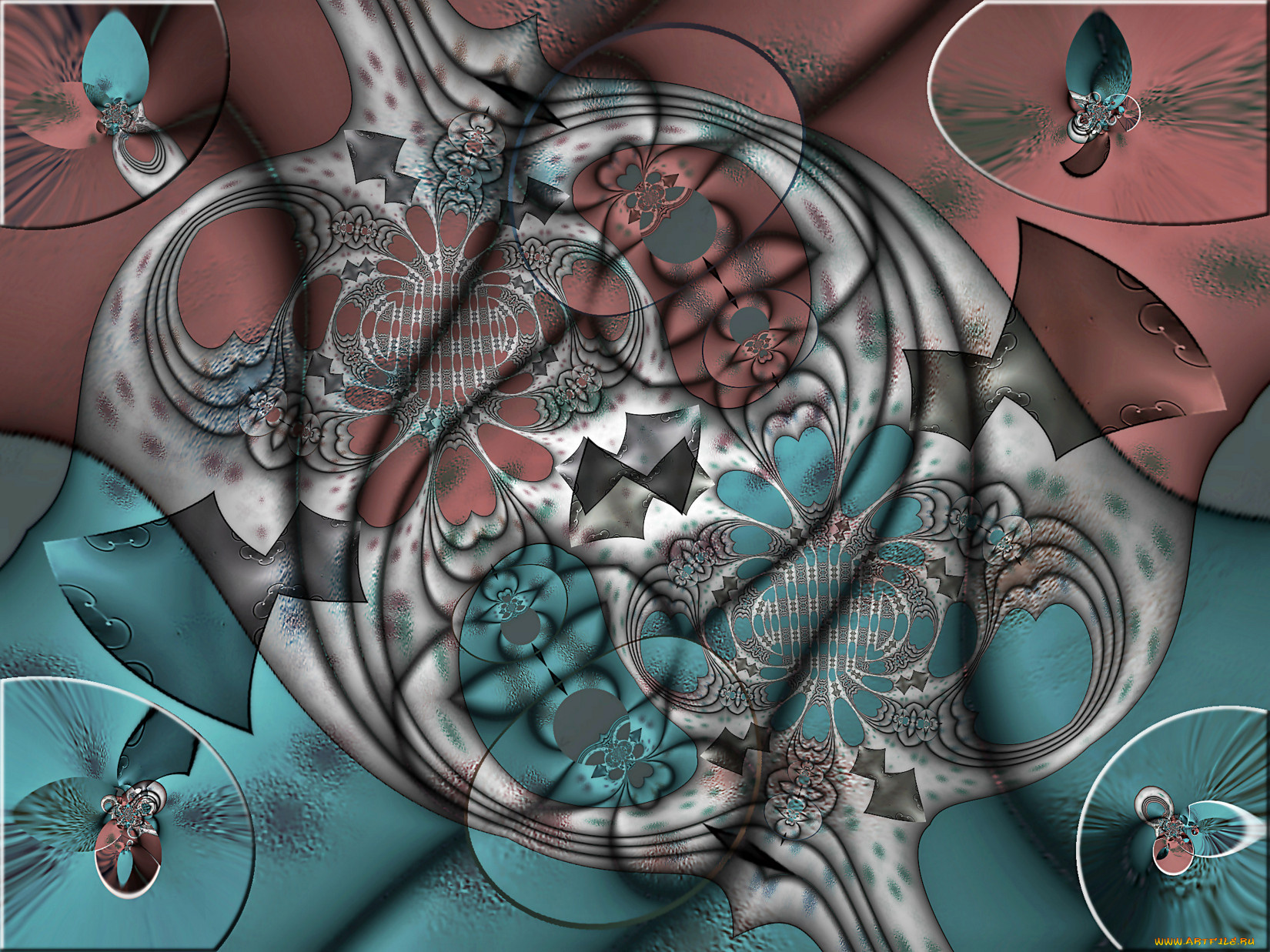 3д, графика, fractal, фракталы, тёмный, абстракция, узор