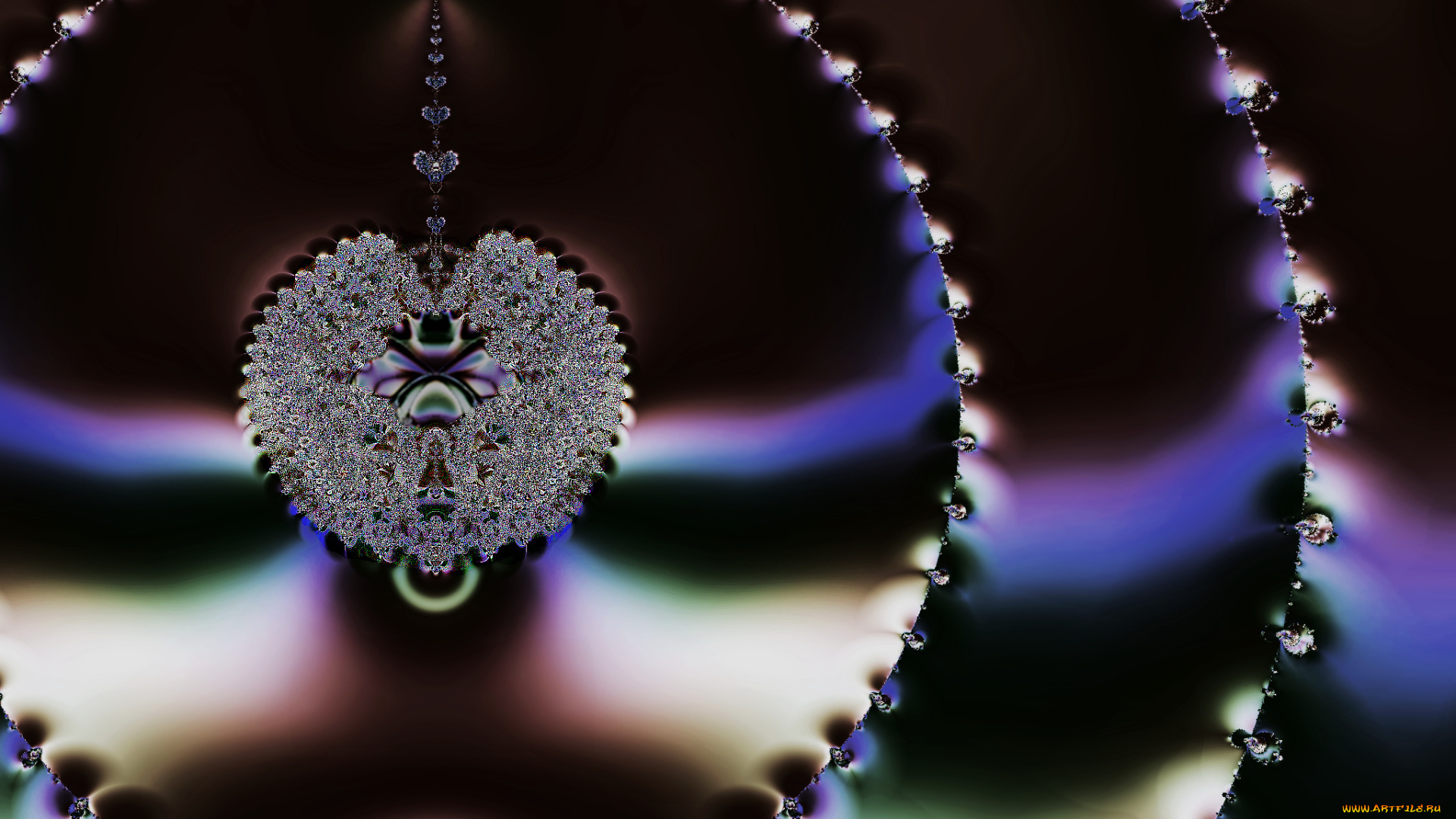 3д, графика, fractal, фракталы, тёмный, узор, фрактал