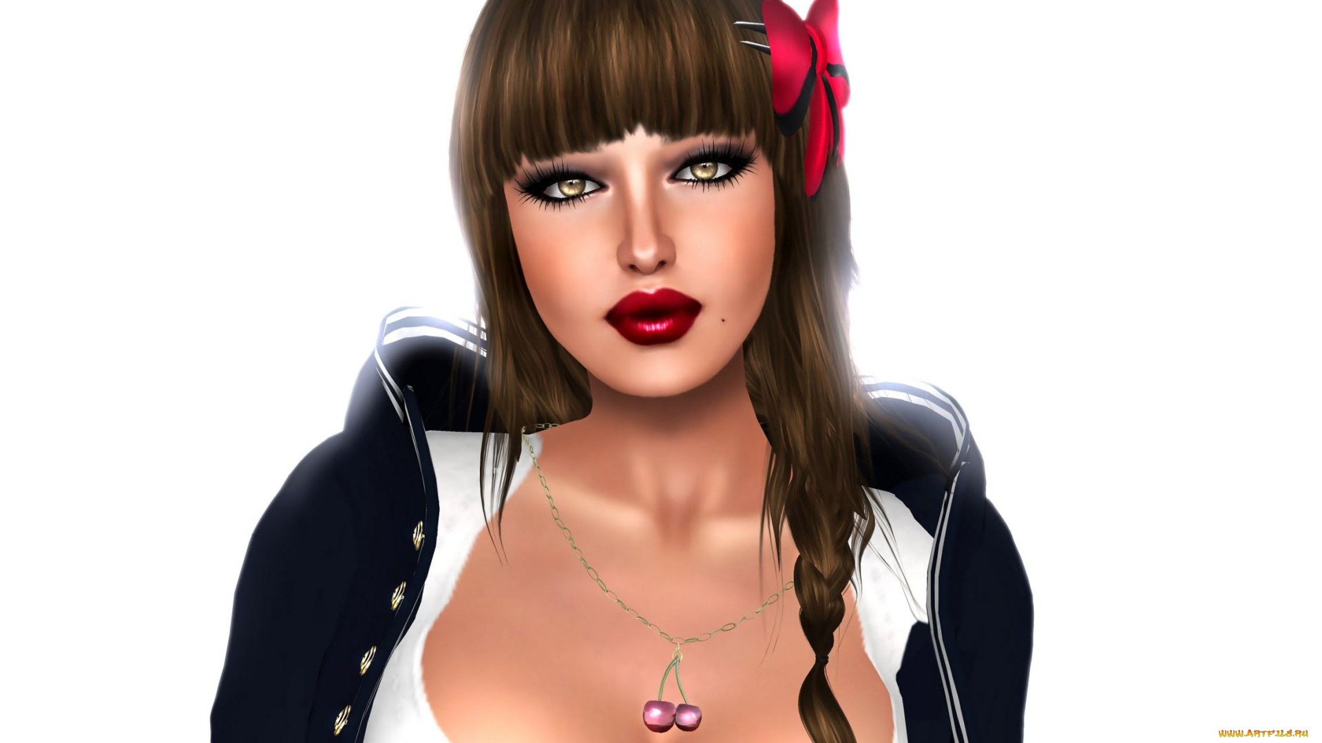 3д, графика, people, люди, бантик