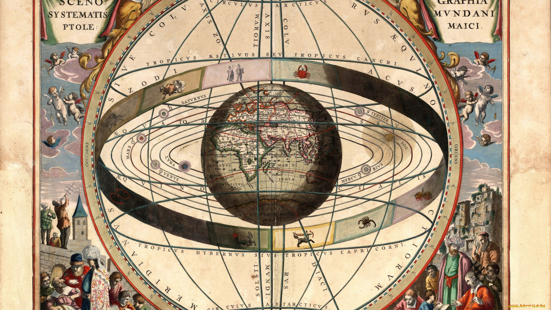 разное, глобусы, карты, орбиты, планеты, ангелы, знаки, зодиака