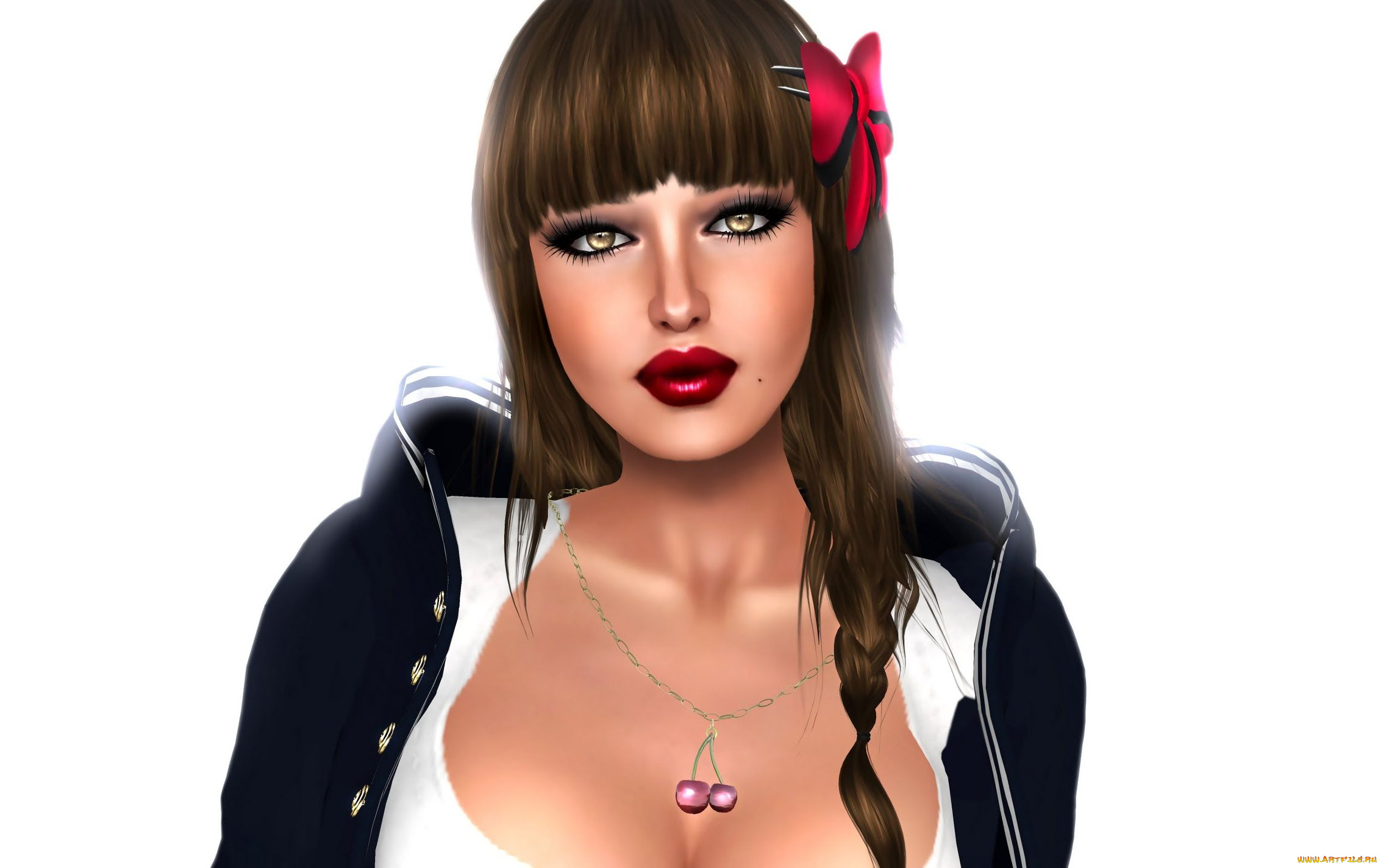 3д, графика, people, люди, бантик