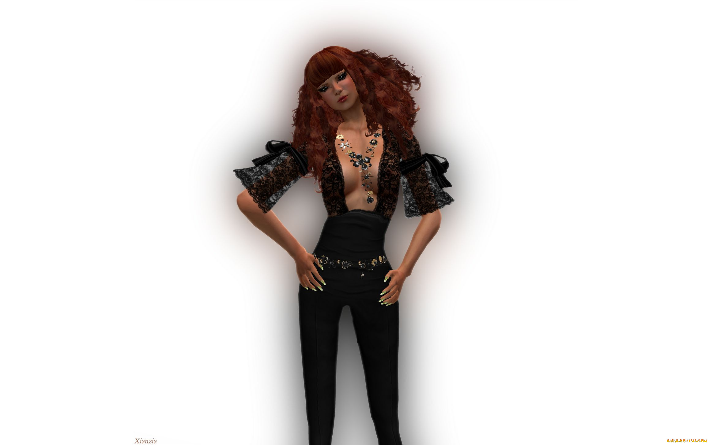 3д, графика, people, люди, брюки, кружево